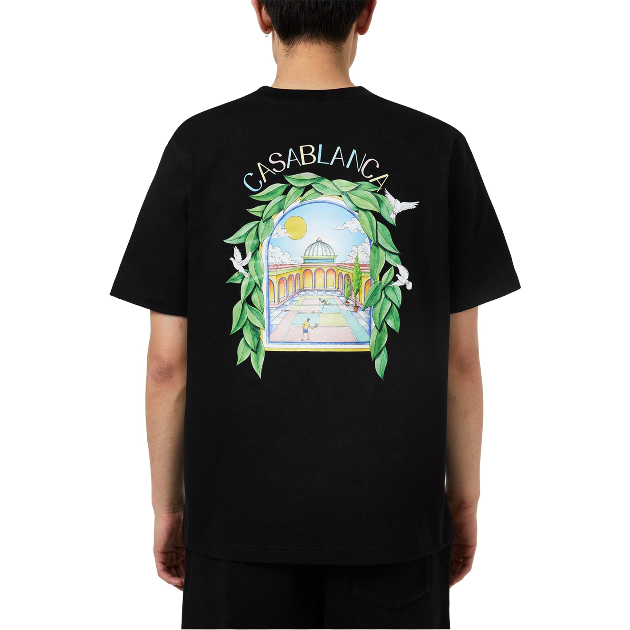 Casablanca L'Arche Tennis Club Graphic Black T Shirt