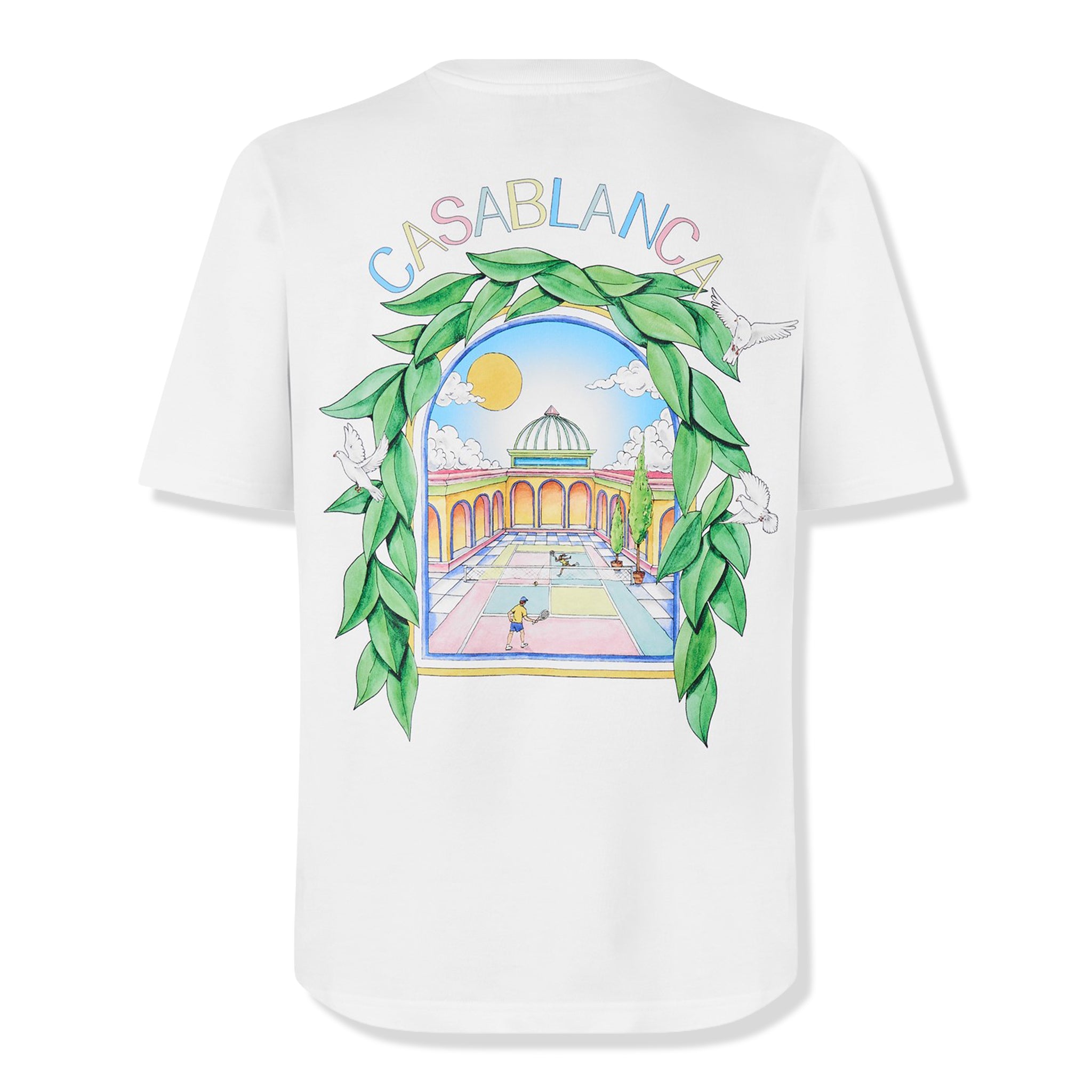 Casablanca L'Arche Tennis Club Graphic White T Shirt
