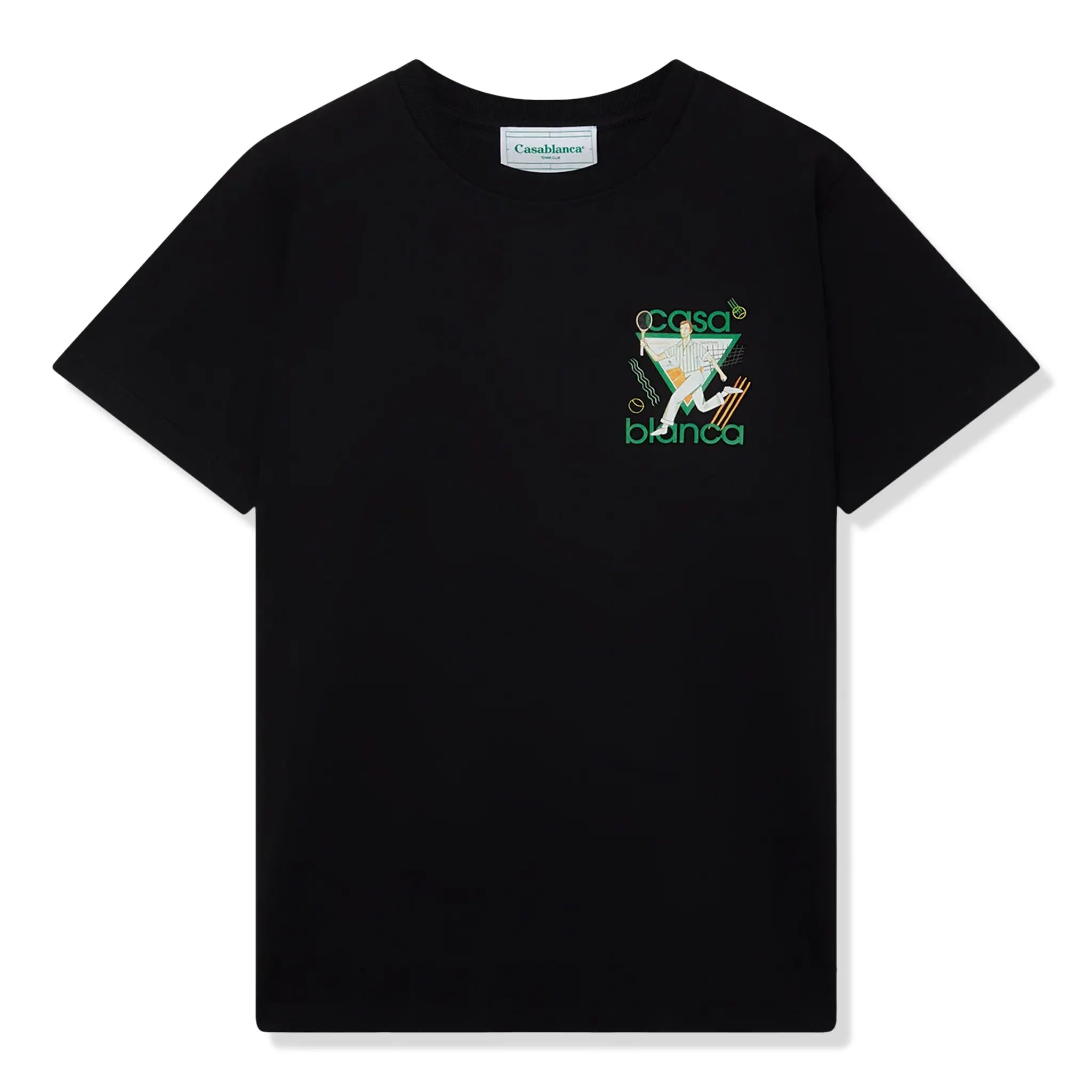Front view of Casablanca Le Jeu Black T Shirt UMPS24JTS00103