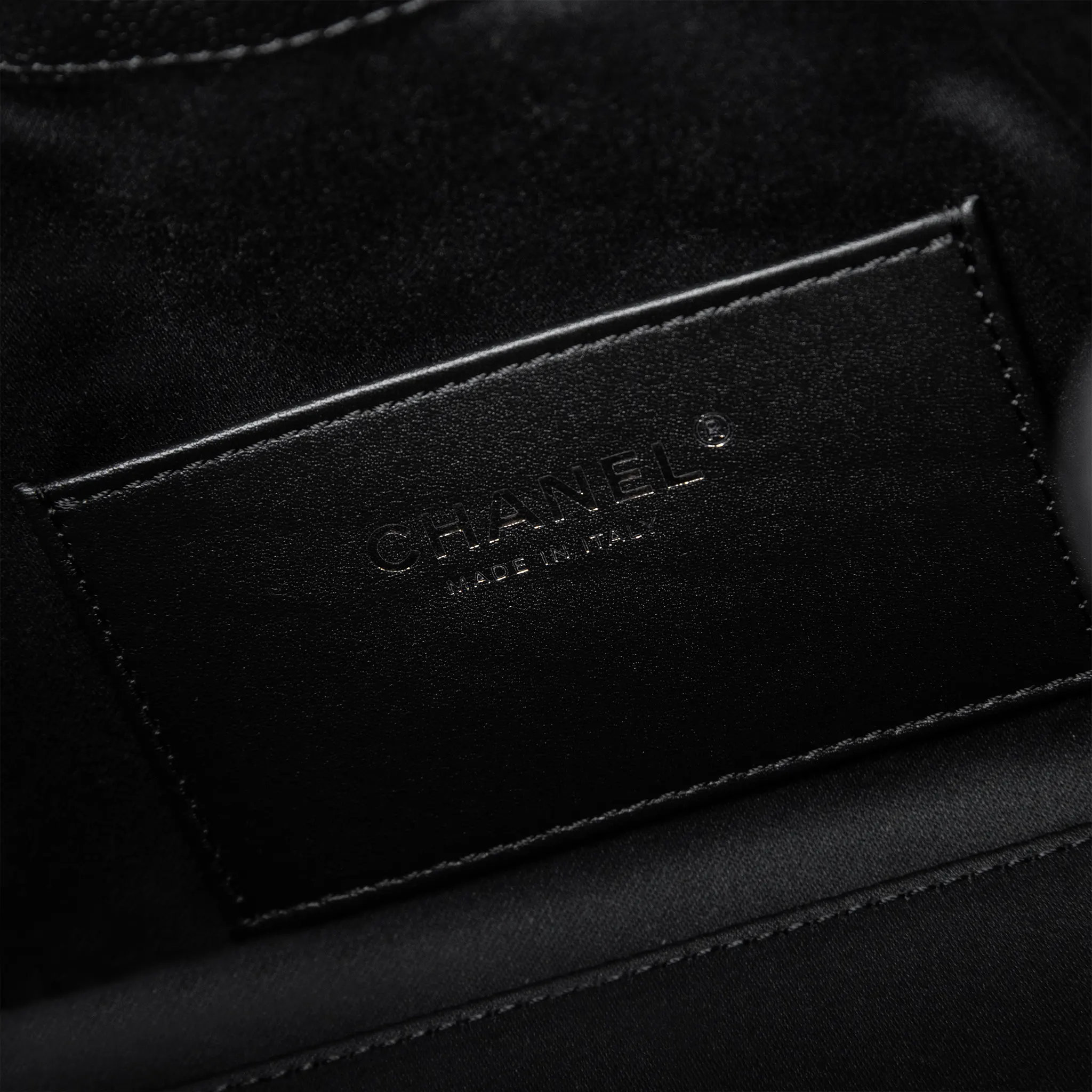 Detailed View of Chanel 25 Grained Calfskin Gold Tone Metal Black Small Handbag AS5293-B20304-94305
