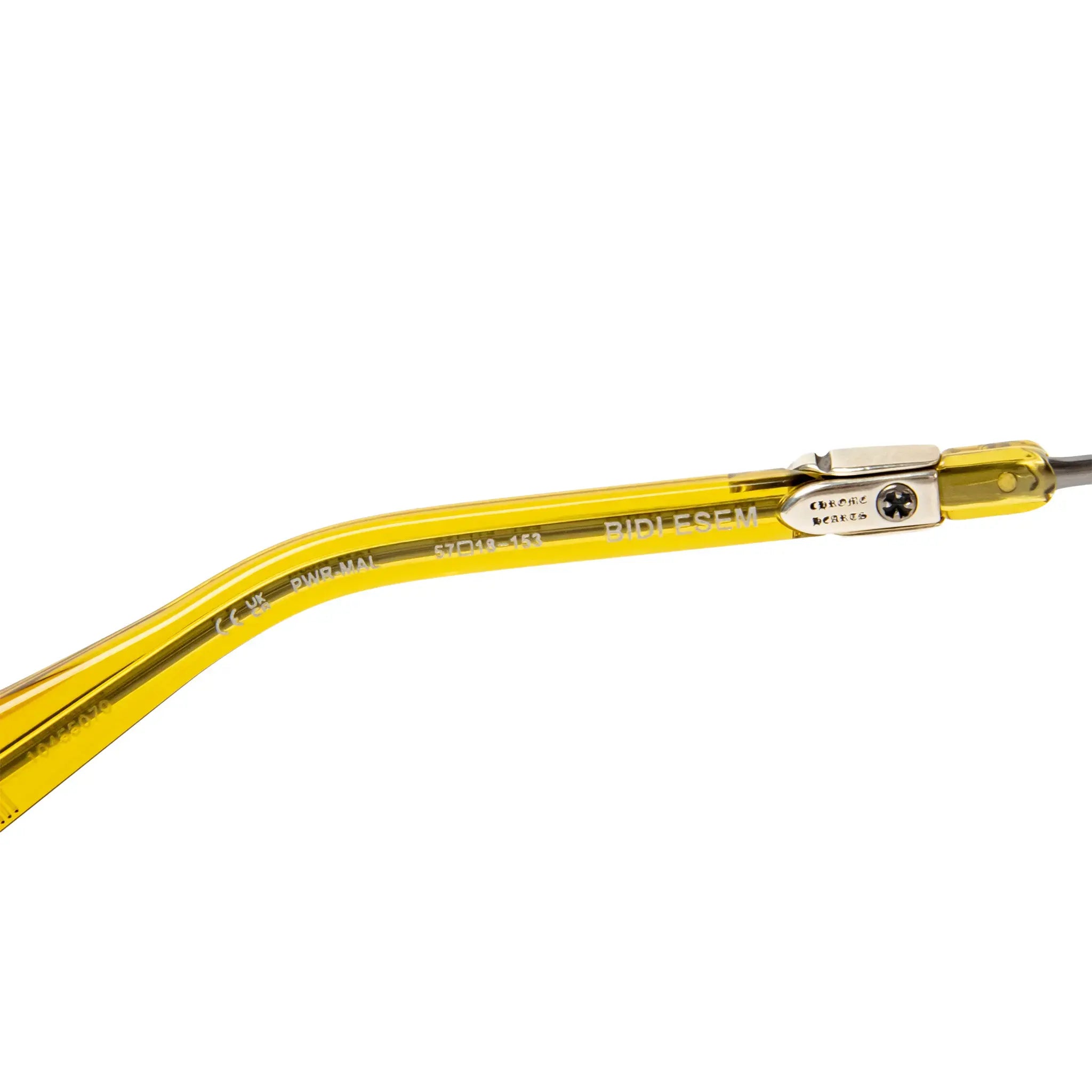 Front Detailed View of Chrome Hearts Bidi Esem 6.0 Pewter Malt Sunglasses 205044_pwr_mal 205044_PWR_MAL