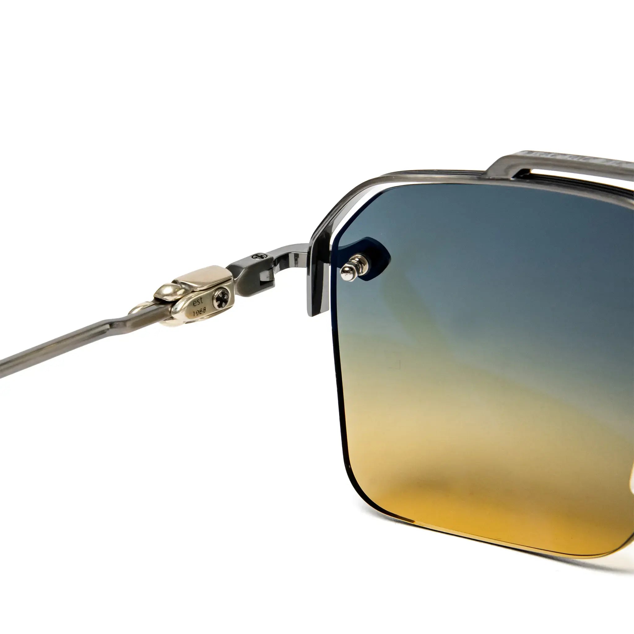 Detailed View of Chrome Hearts Bidi Esem 6.0 Pewter Malt Sunglasses 205044_pwr_mal 205044_PWR_MAL