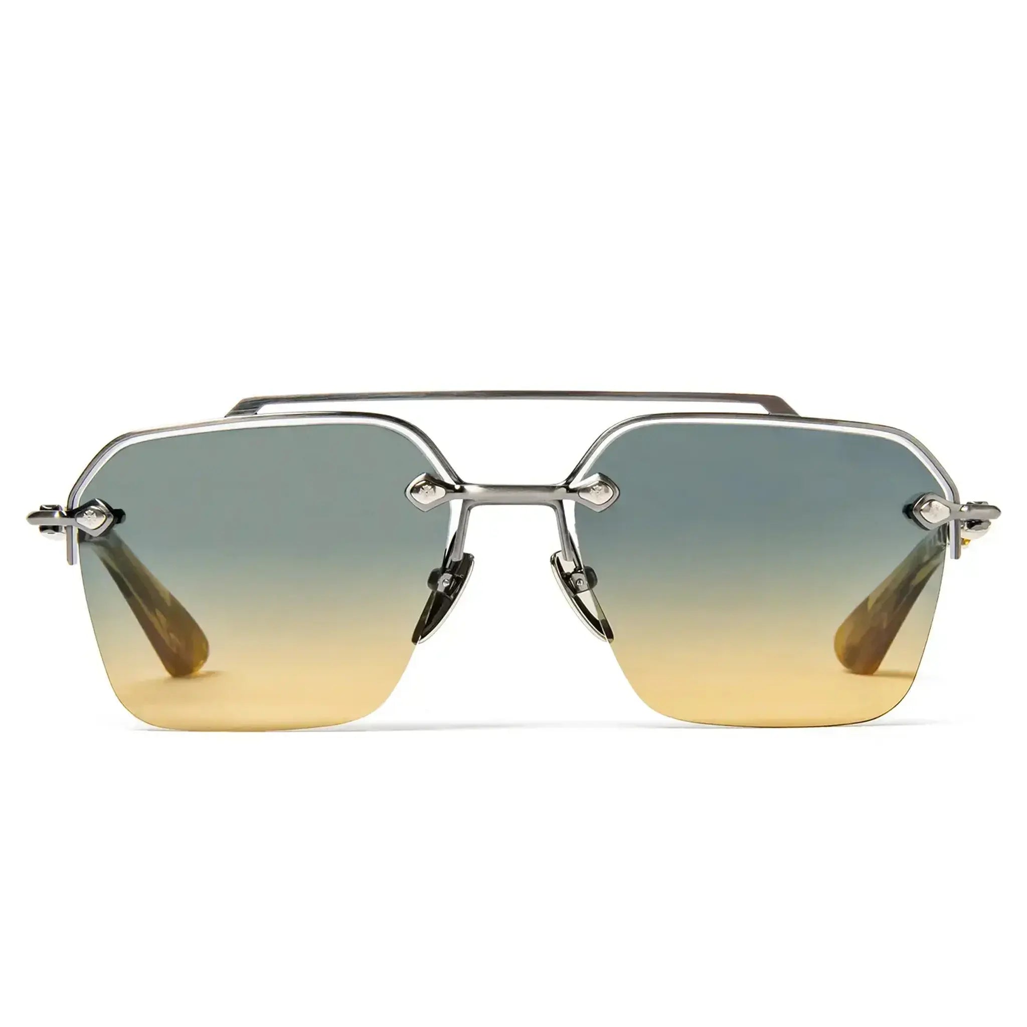 Front View of Chrome Hearts Bidi Esem 6.0 Pewter Malt Sunglasses 205044_pwr_mal 205044_PWR_MAL
