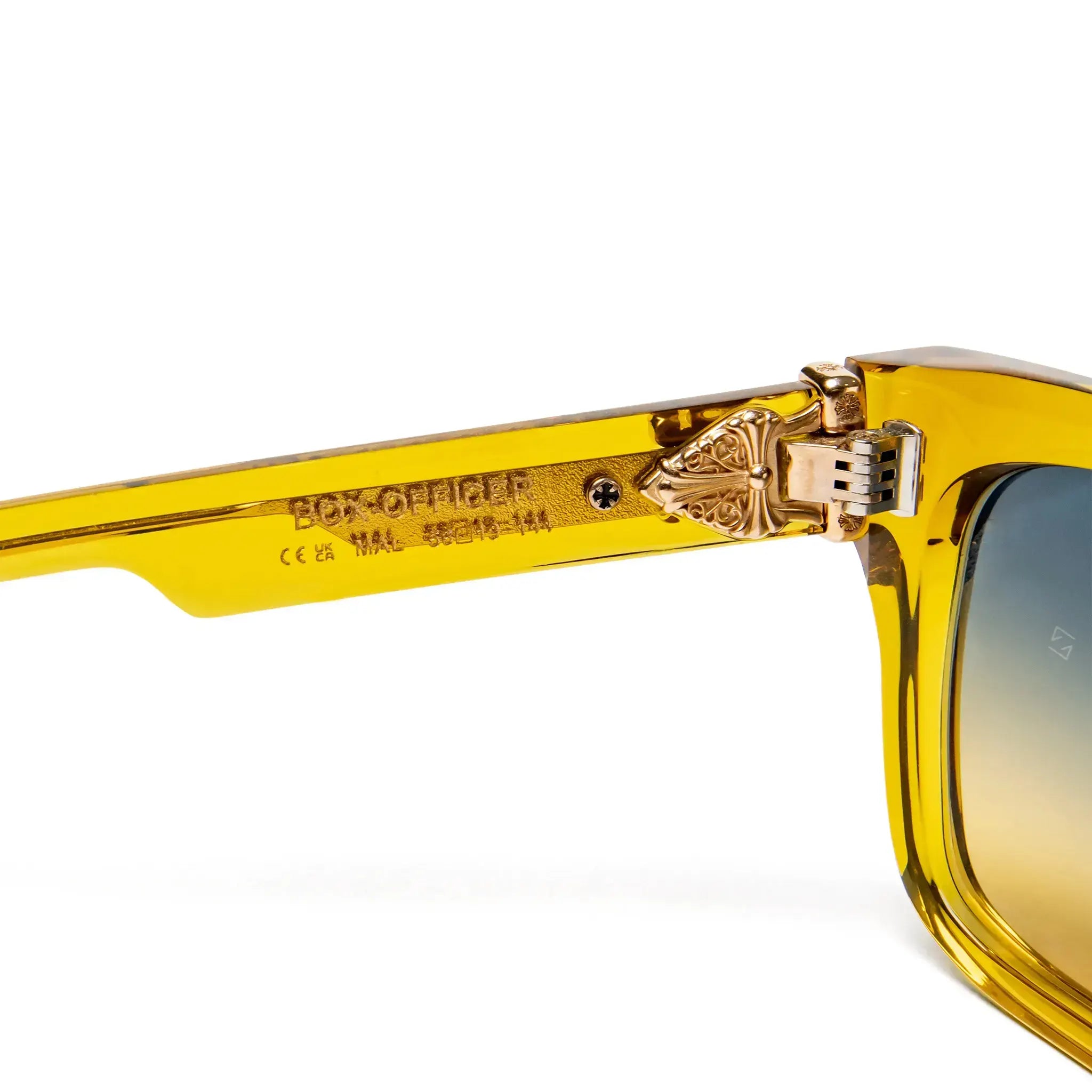 Inside Detailed View of Chrome Hearts Box Officer 6.0 Malt Sunglasses 174896_MAL