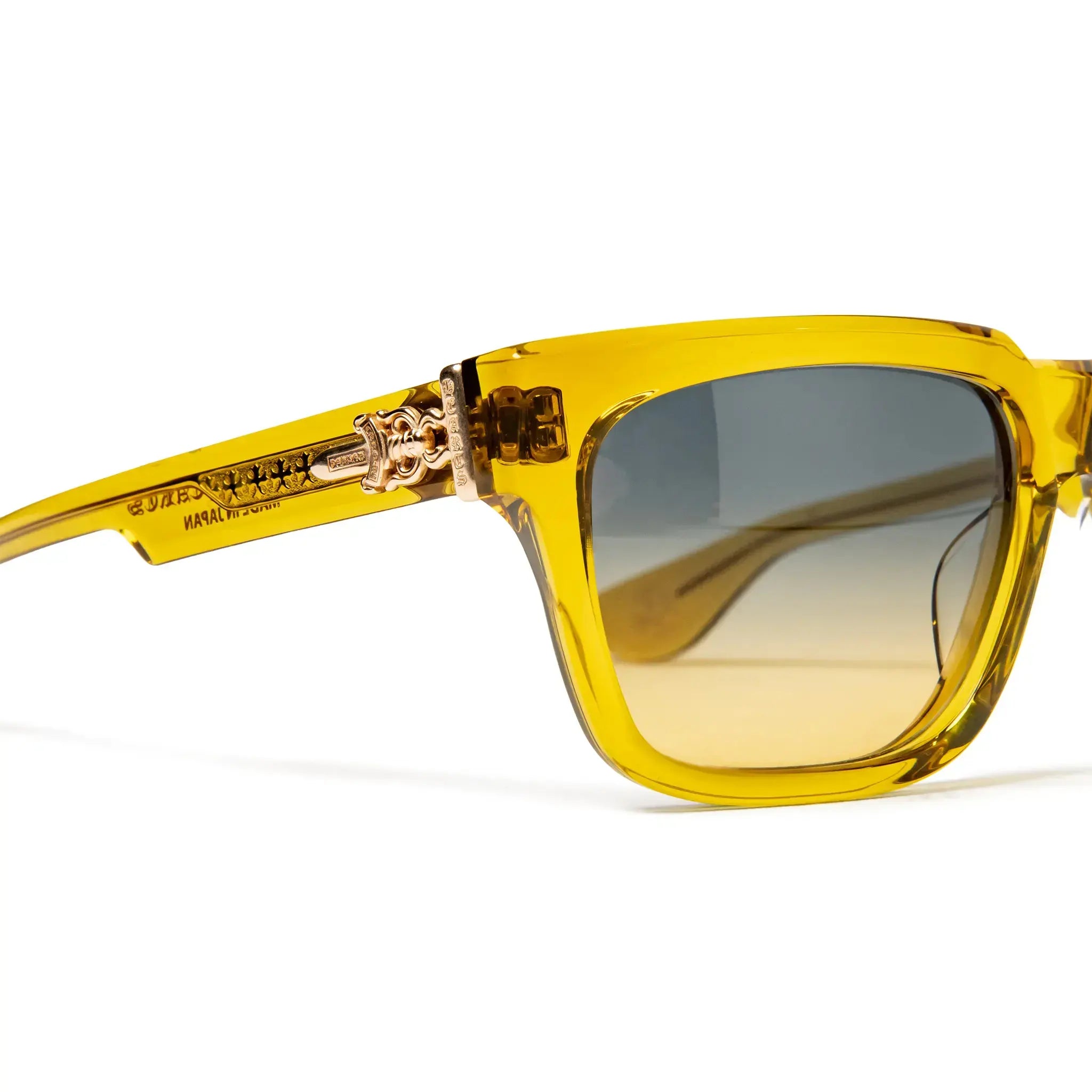 Detailed View of Chrome Hearts Box Officer 6.0 Malt Sunglasses 174896_MAL