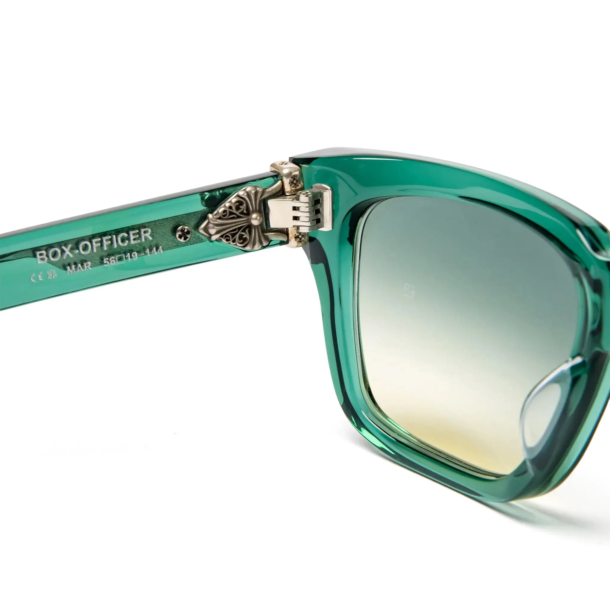 Detailed View of Chrome Hearts Box Officer 6.0 Marine Sunglasses 174896_MAR