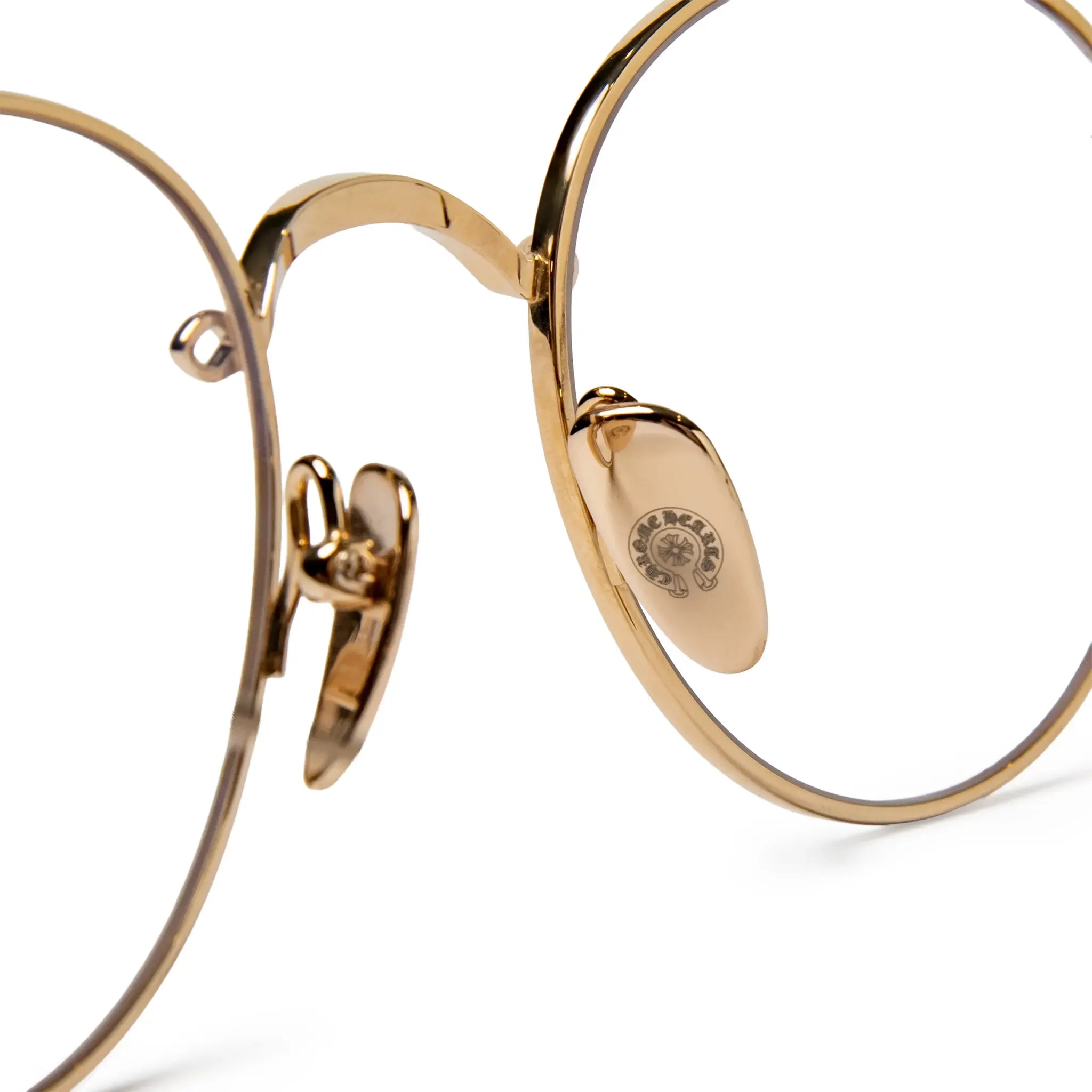 Detailed View of Chrome Hearts BUBBA-A 1.9 Gold Sunglasses 131585_GP-P