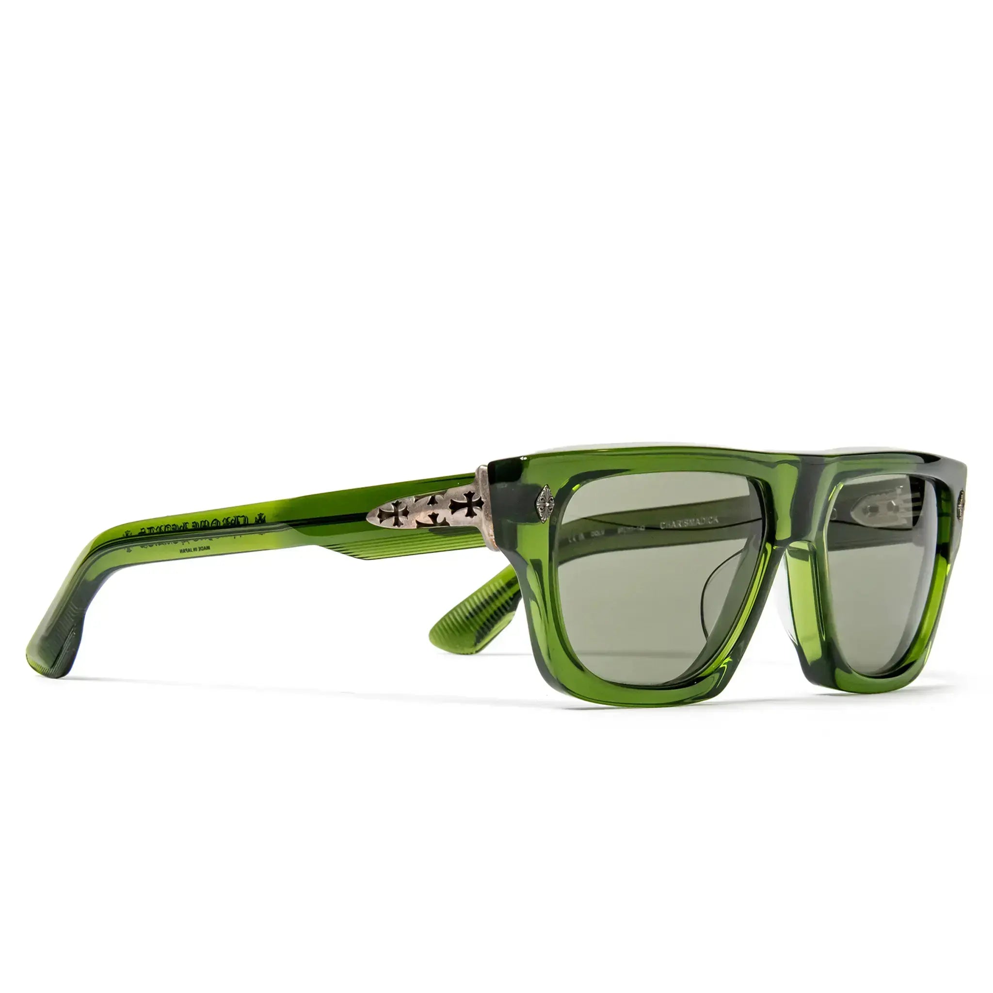 Front Side View of Chrome Hearts Charismadick 6.0 Drak Olive Sunglasses 199976_DOLV
