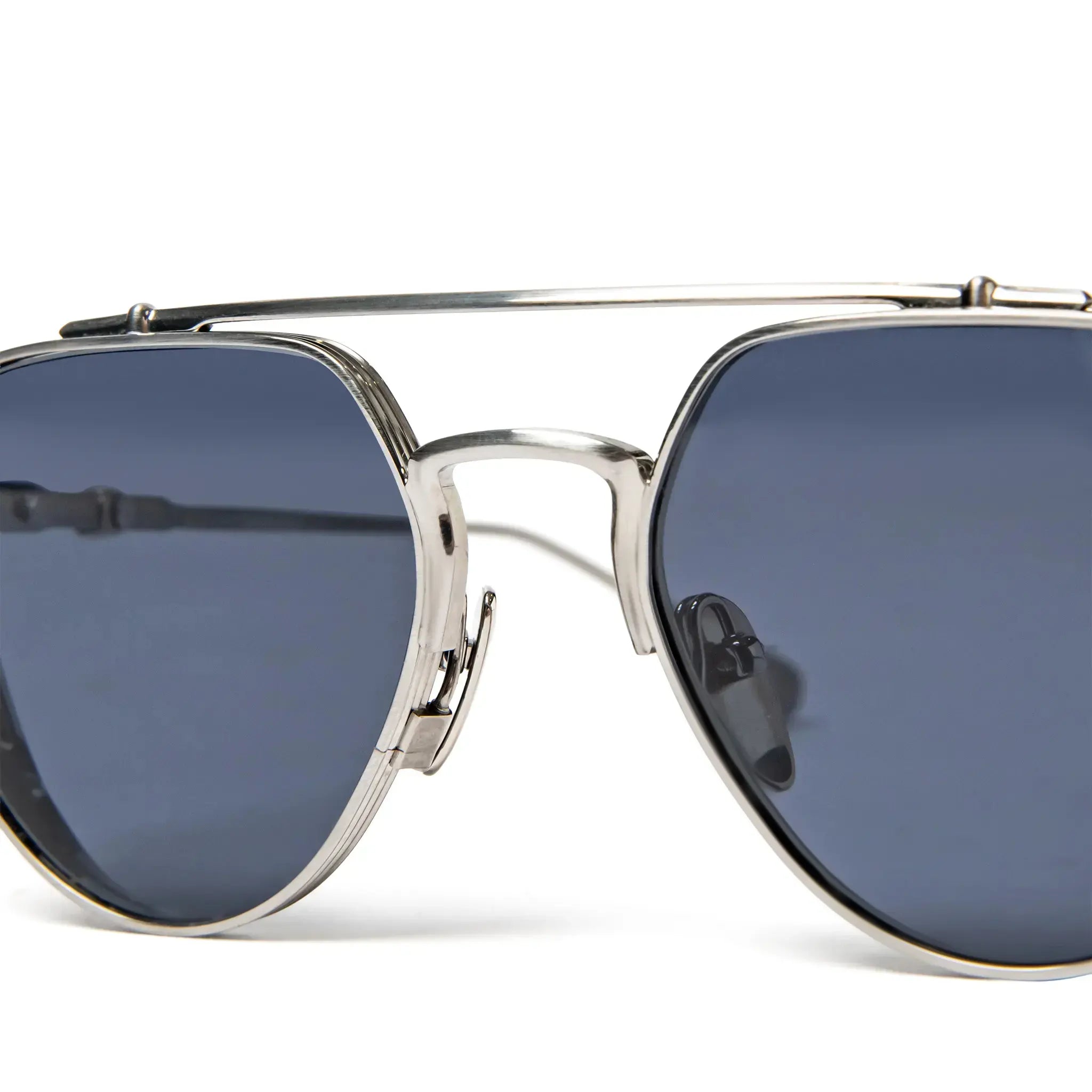 Detailed View of Chrome Hearts Free Ride 2.0 Brushed Alloy Sunglasses 207634_BA