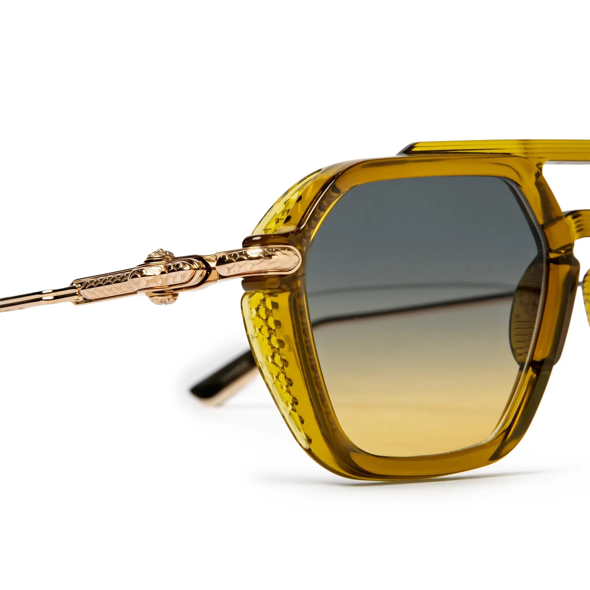 Detailed View of Chrome Hearts FUCKERY 2.0 Malt Gold Sunglasses 207632_MAL_GP