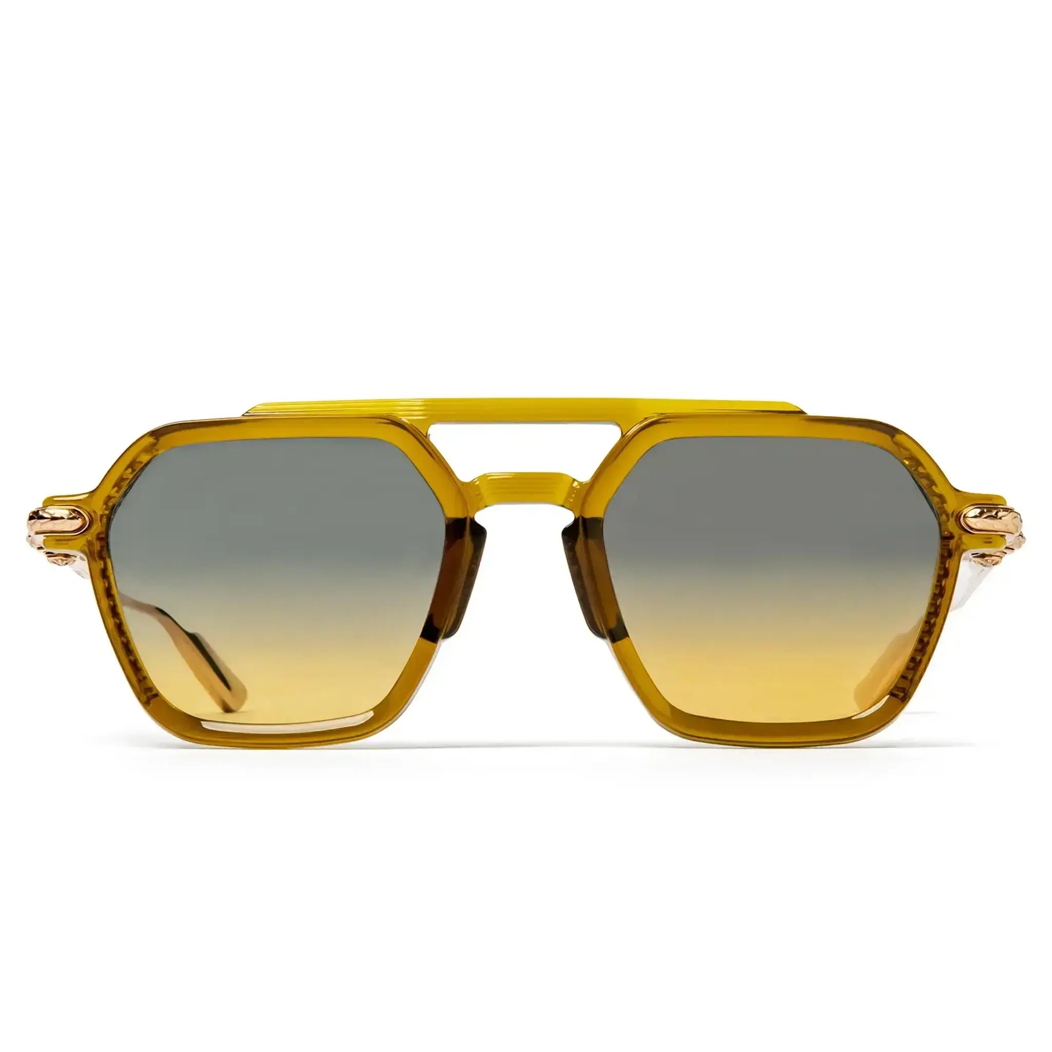 Front View of Chrome Hearts Fuckrey 2.0 Malt Gold Sunglasses 207632_MAL_GP