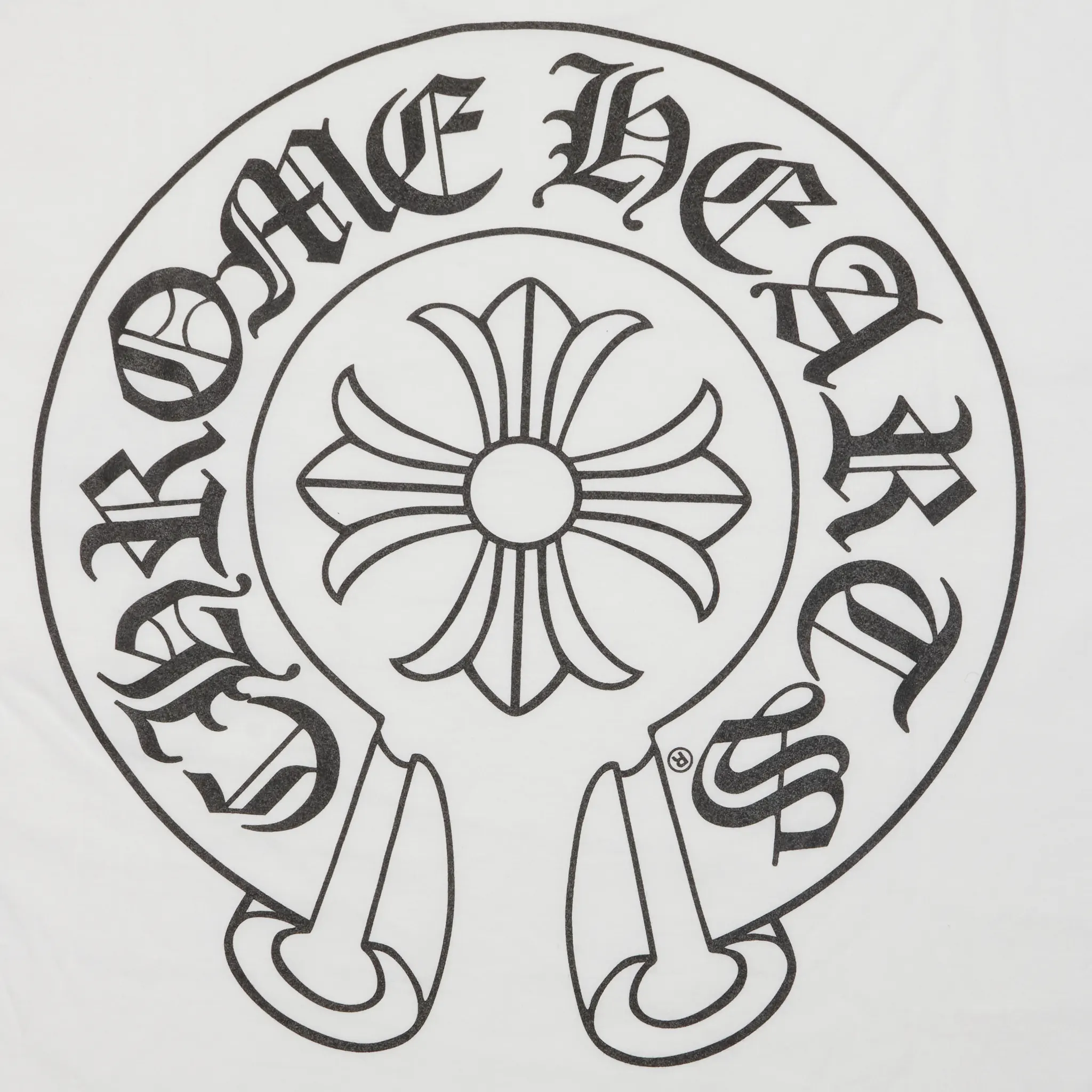Detailed View of Chrome Hearts Horse Shoe Pocket White T-Shirt