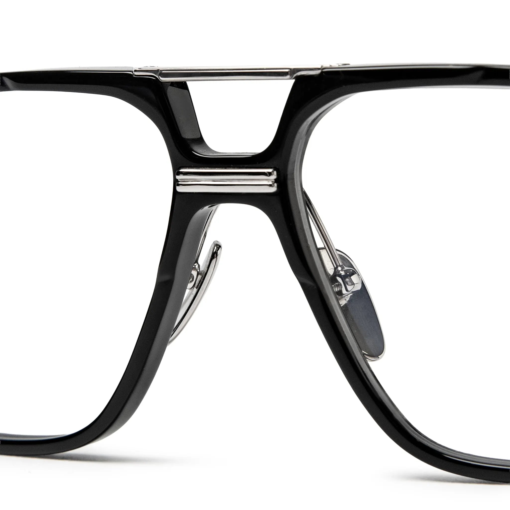 Front Detailed View of Chrome Hearts Init 1.9 Black Sunglasses 196664_BK/SS