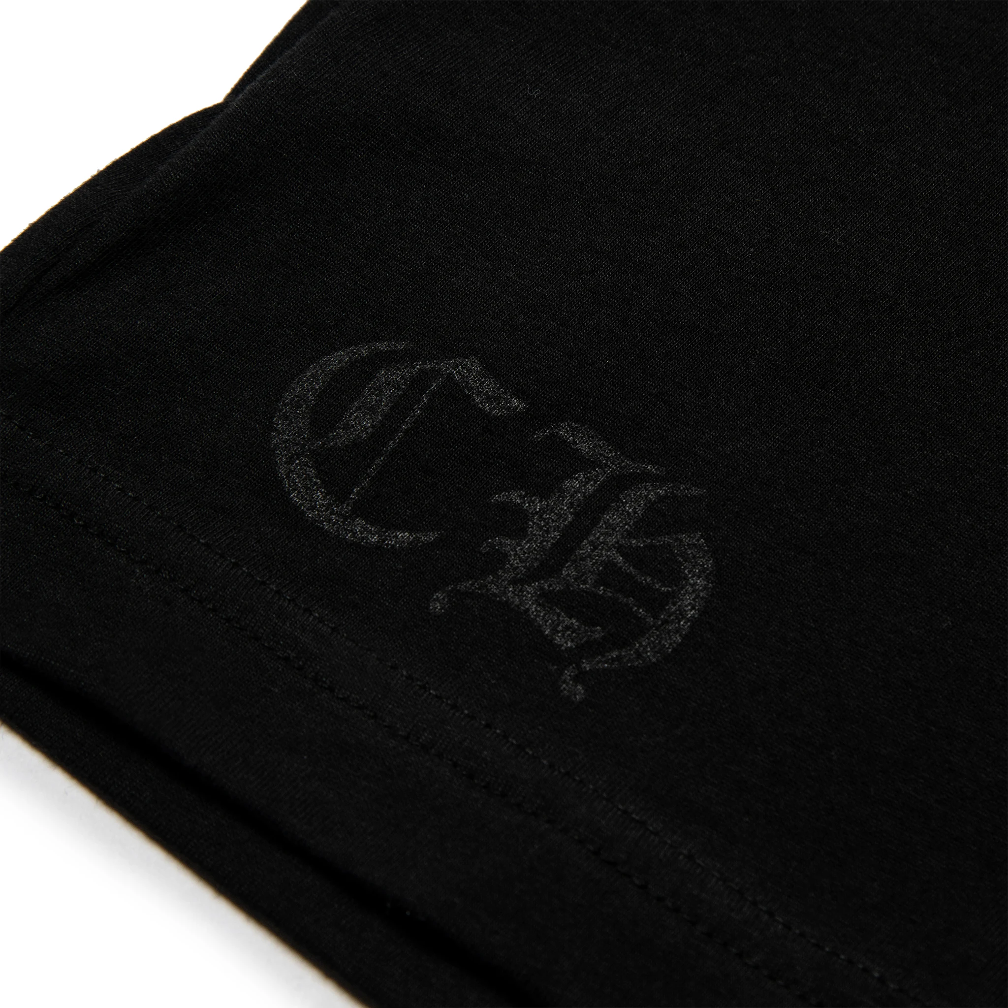 Logo view of Chrome Hearts Manchester Exclusive Horse Shoe Pocket Logo L/S Black T Shirt