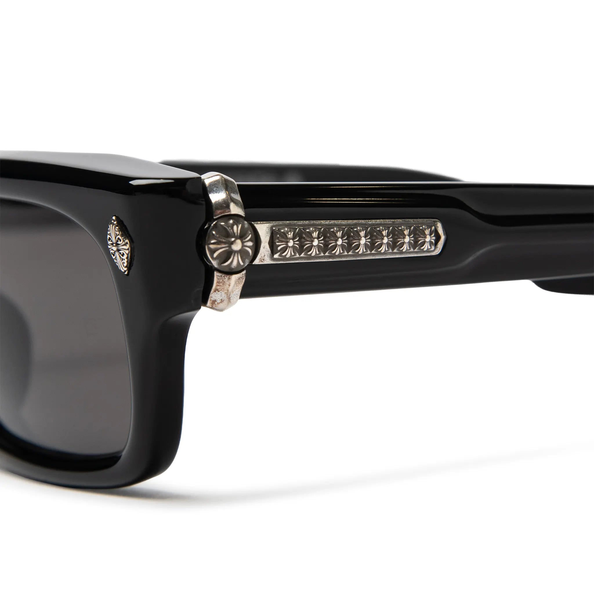 Side View of Chrome Hearts Miscellanus Black Dark Grey Sunglasses 214336_BK