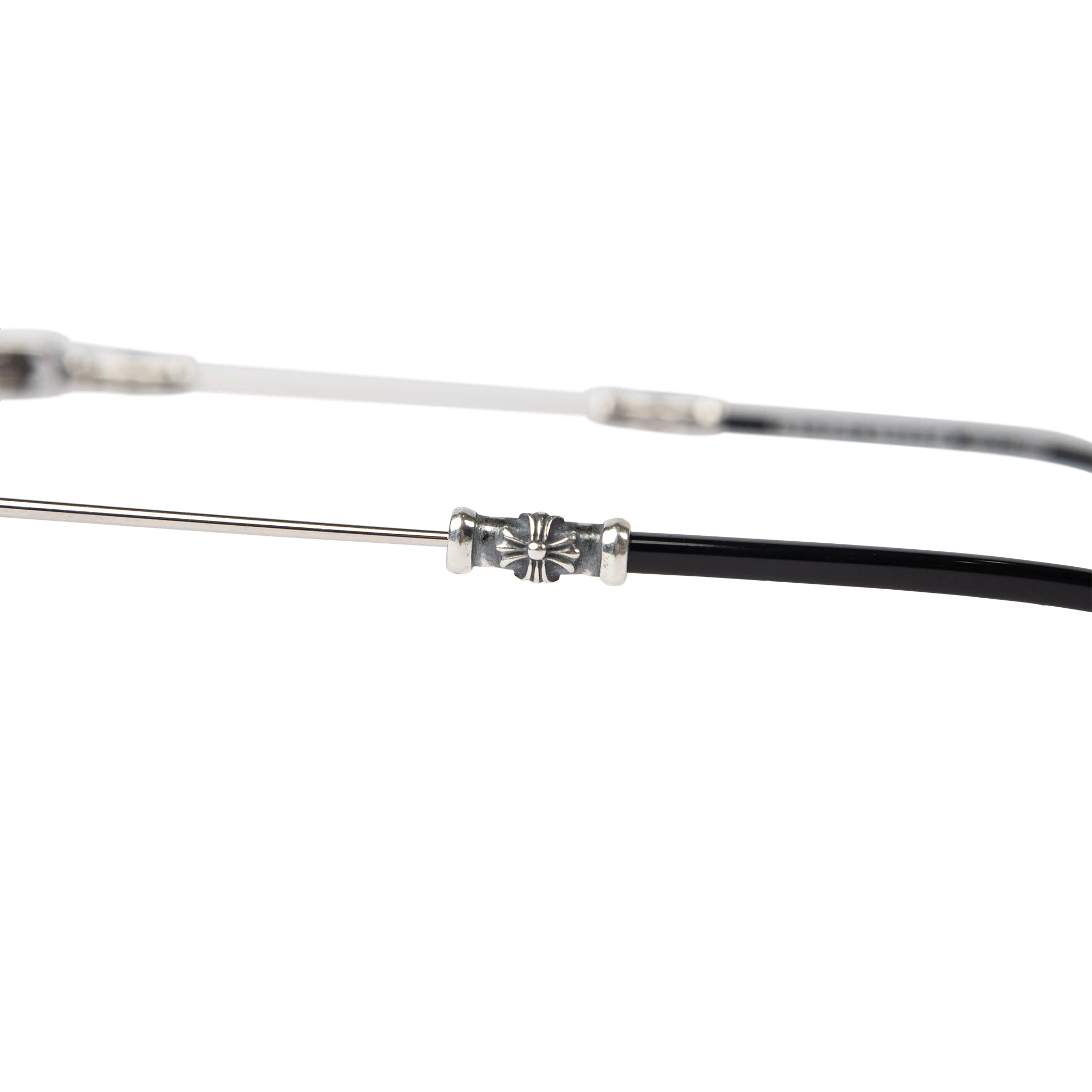 Detail view of Chrome Hearts Pills III Silver Black Sunglasses