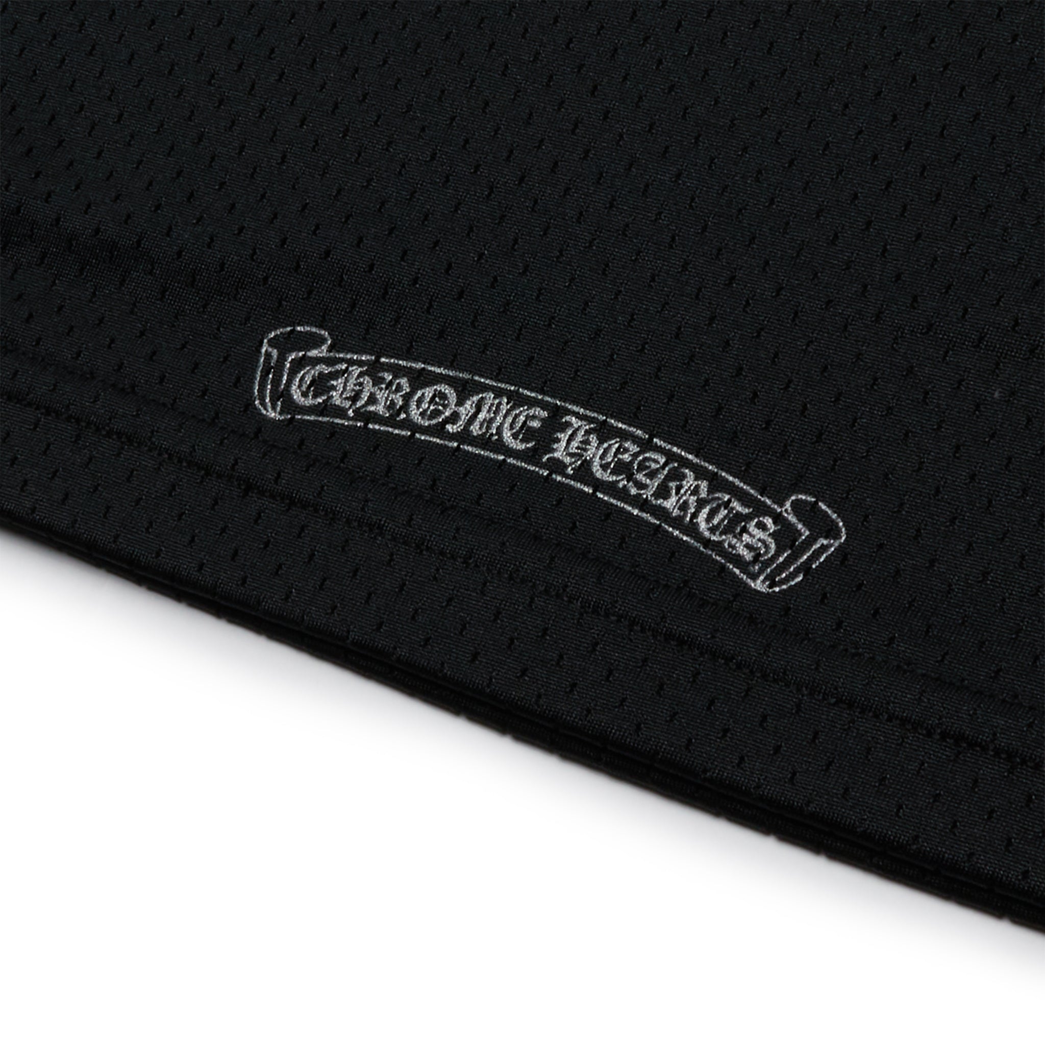 Logo view of Chrome Hearts Stadium Mesh L/S Black Jersey