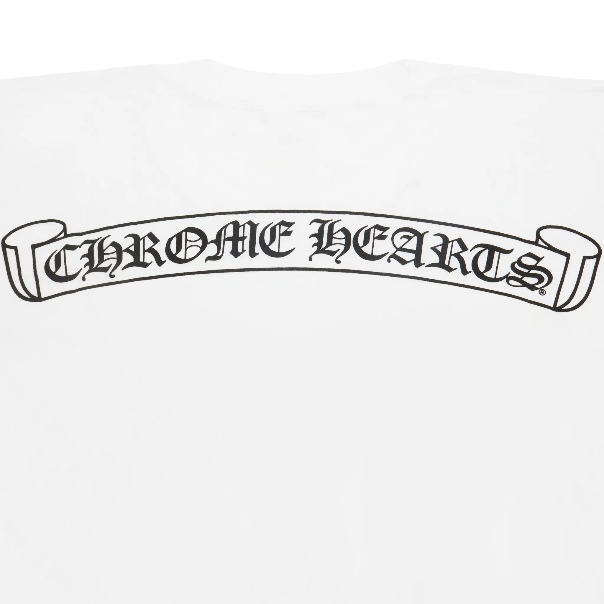 Detailed Back View of Chrome Hearts x Fashion For Relief White T-Shirt