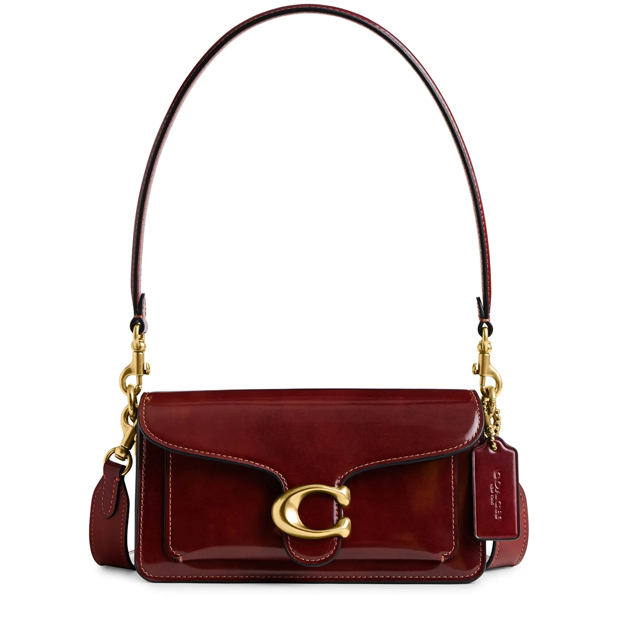 Front View of Coach Tabby 20 Dark Neutral Shoulder Bag