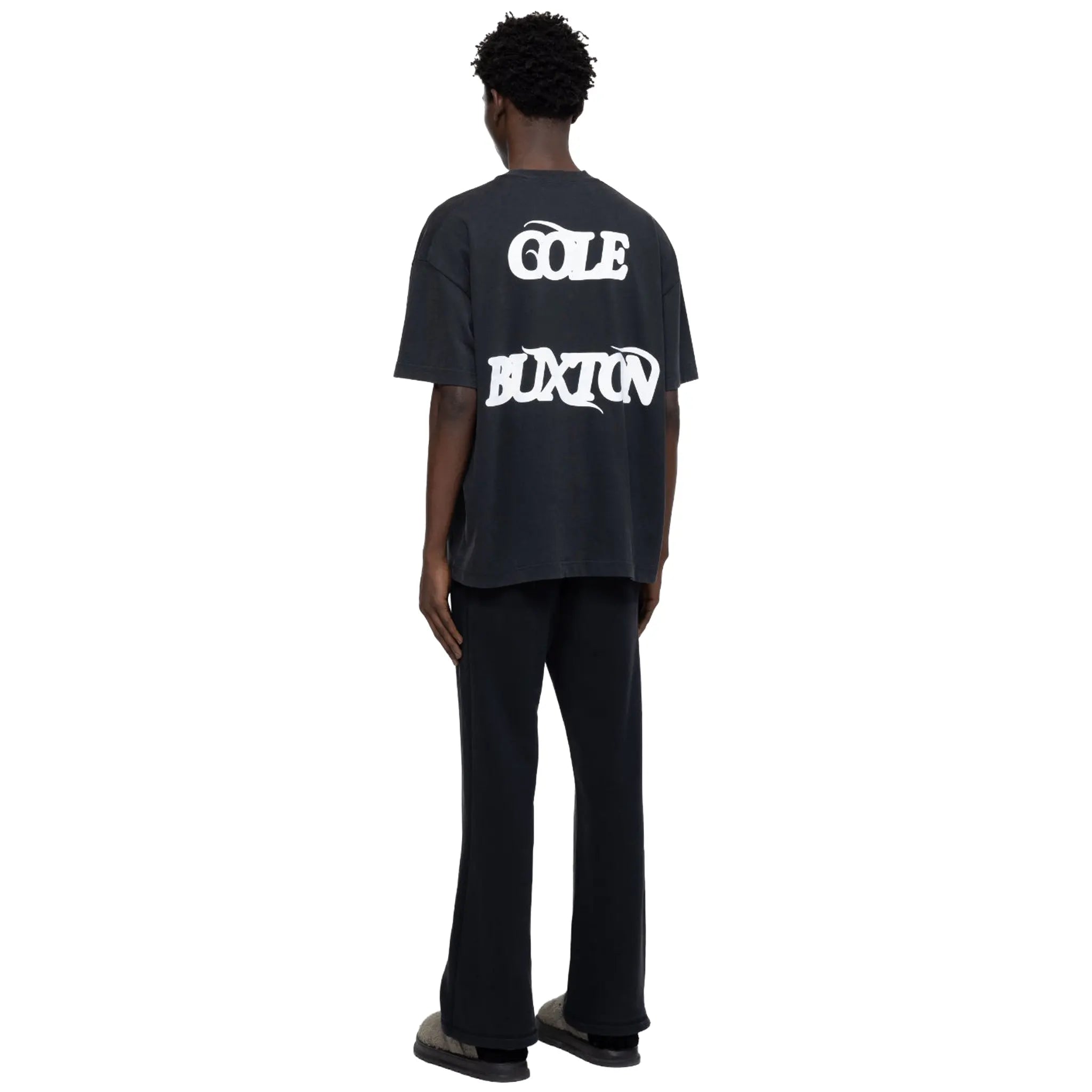 Model Back View Cole Buxton Balearic Vintage Black T Shirt