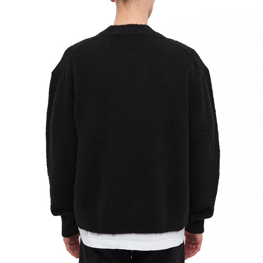 Cole Buxton CB Logo Black Knit Sweatshirt