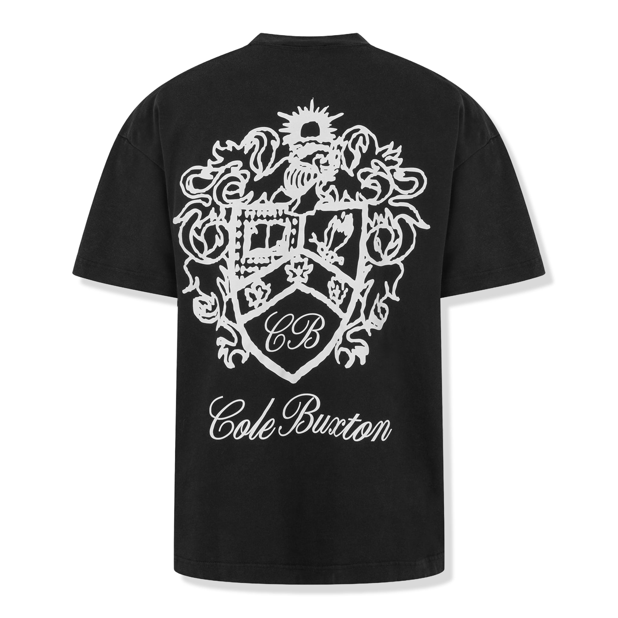 Back view of Cole Buxton Collegiate Black T Shirt
