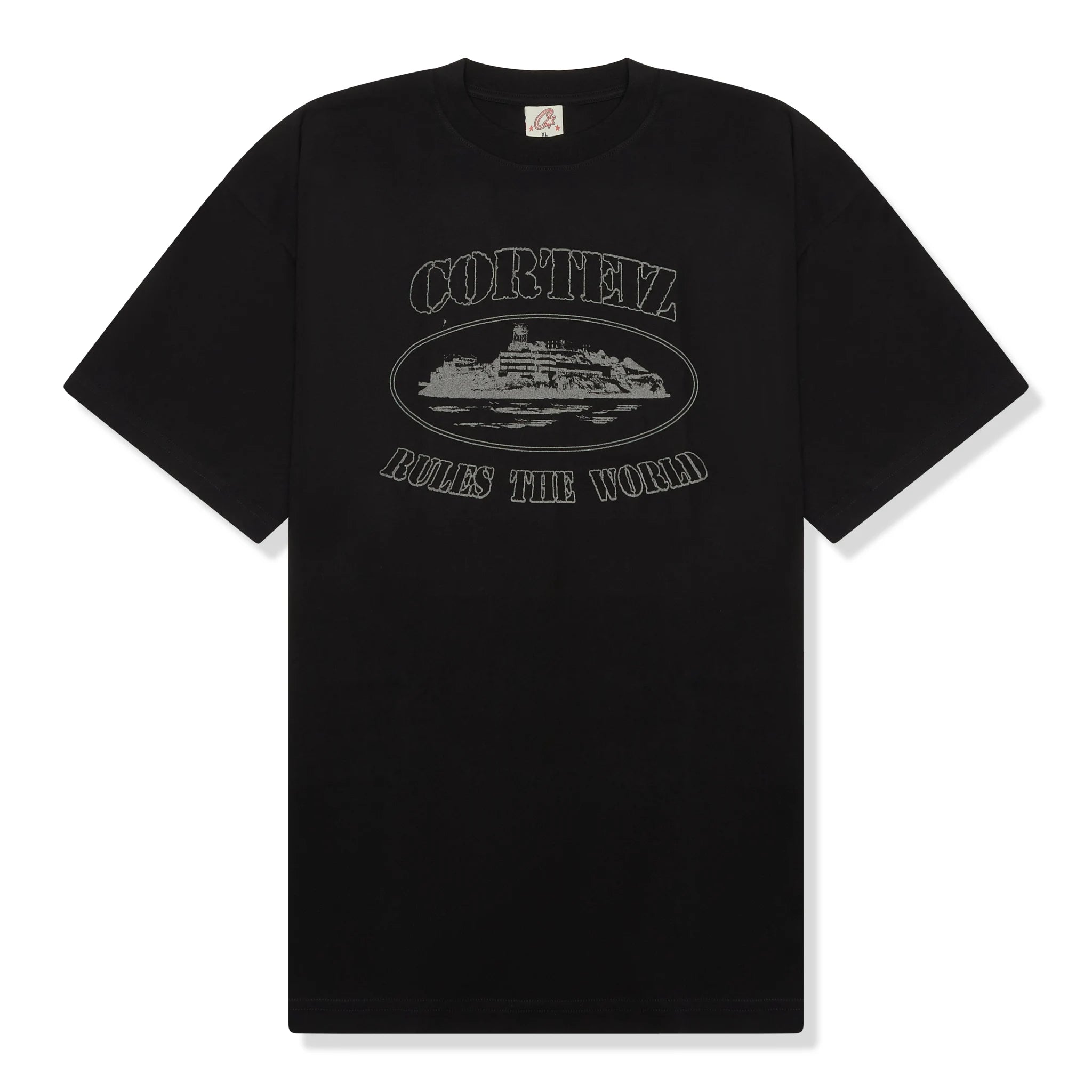 Corteiz OG Alcatraz Reflective Triple Black T Shirt