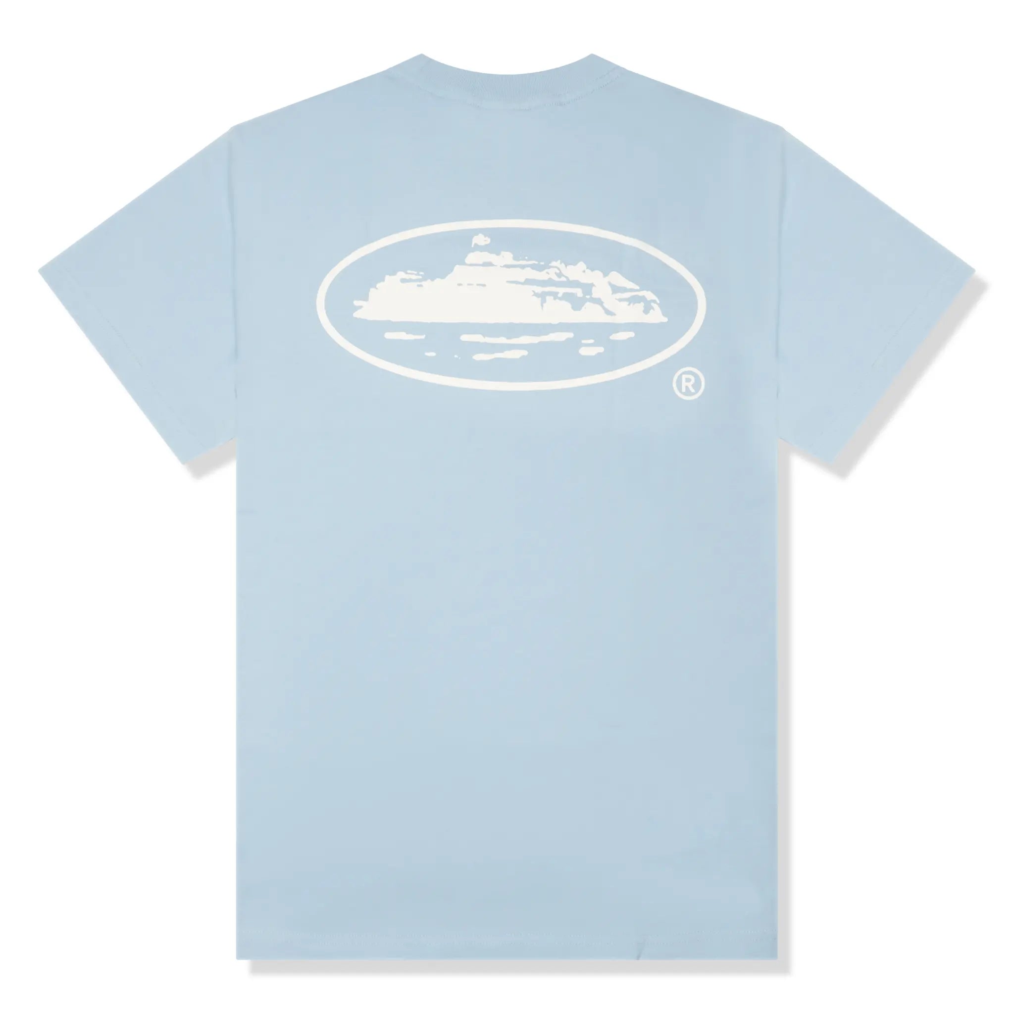 Front View of Corteiz OG Island Baby Blue T Shirt 07892 1SS2504COITBB-BABY