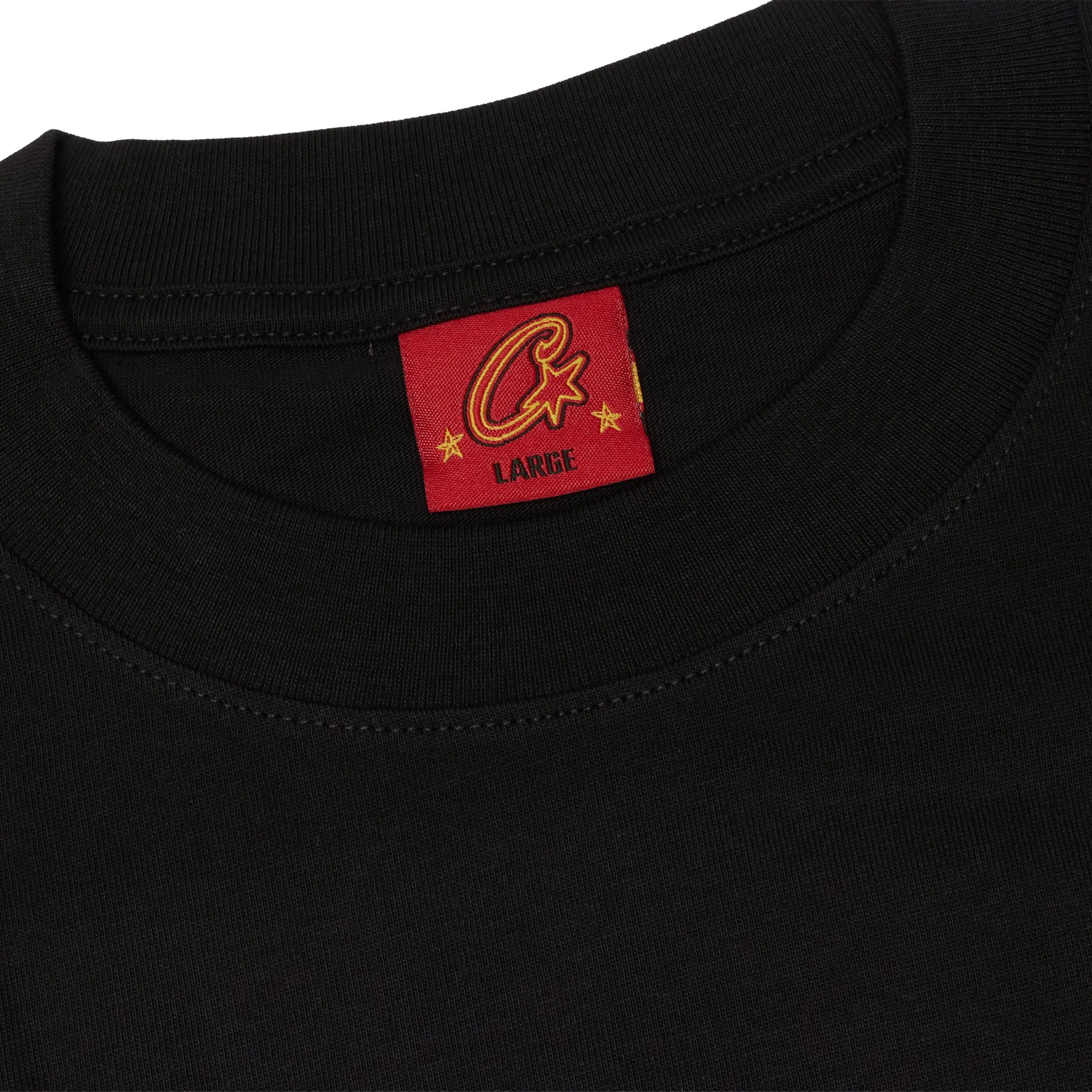 Detailed View of Corteiz RTW No time 4 Luv Black T Shirts 07892 1SS2504CNT4LT-BLAC