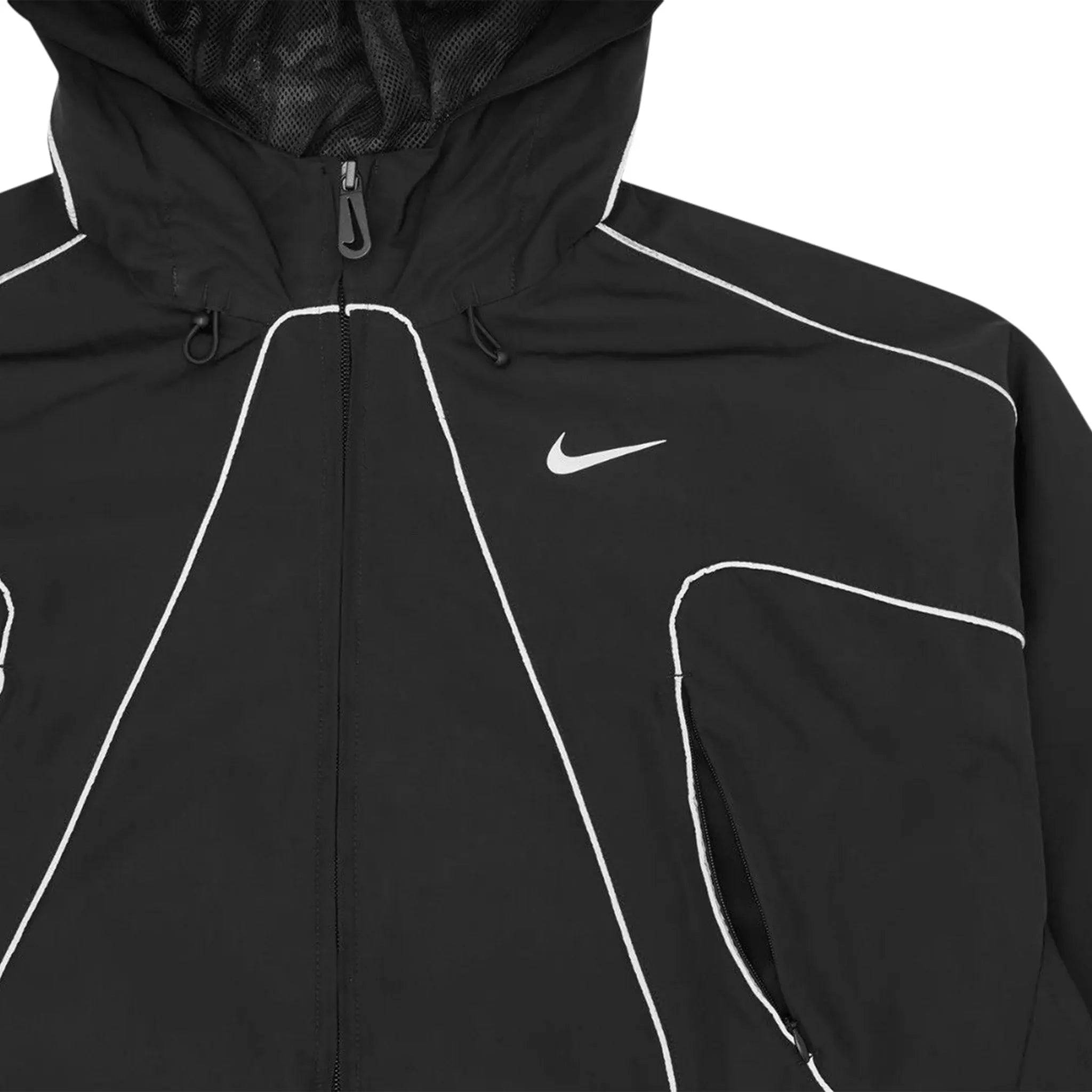 Front detail view of Corteiz x Nike NRG Onyx Track Jacket FZ8132-010
