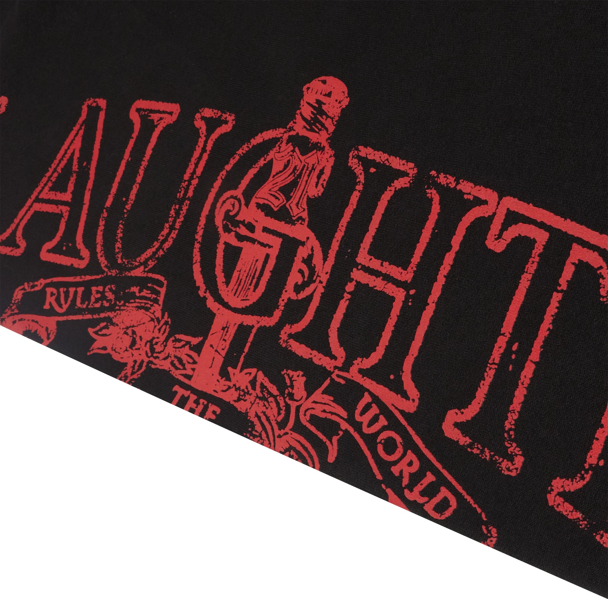 Detail view of Corteiz x Slaughter Gang 21 Savage Black Sweatpants