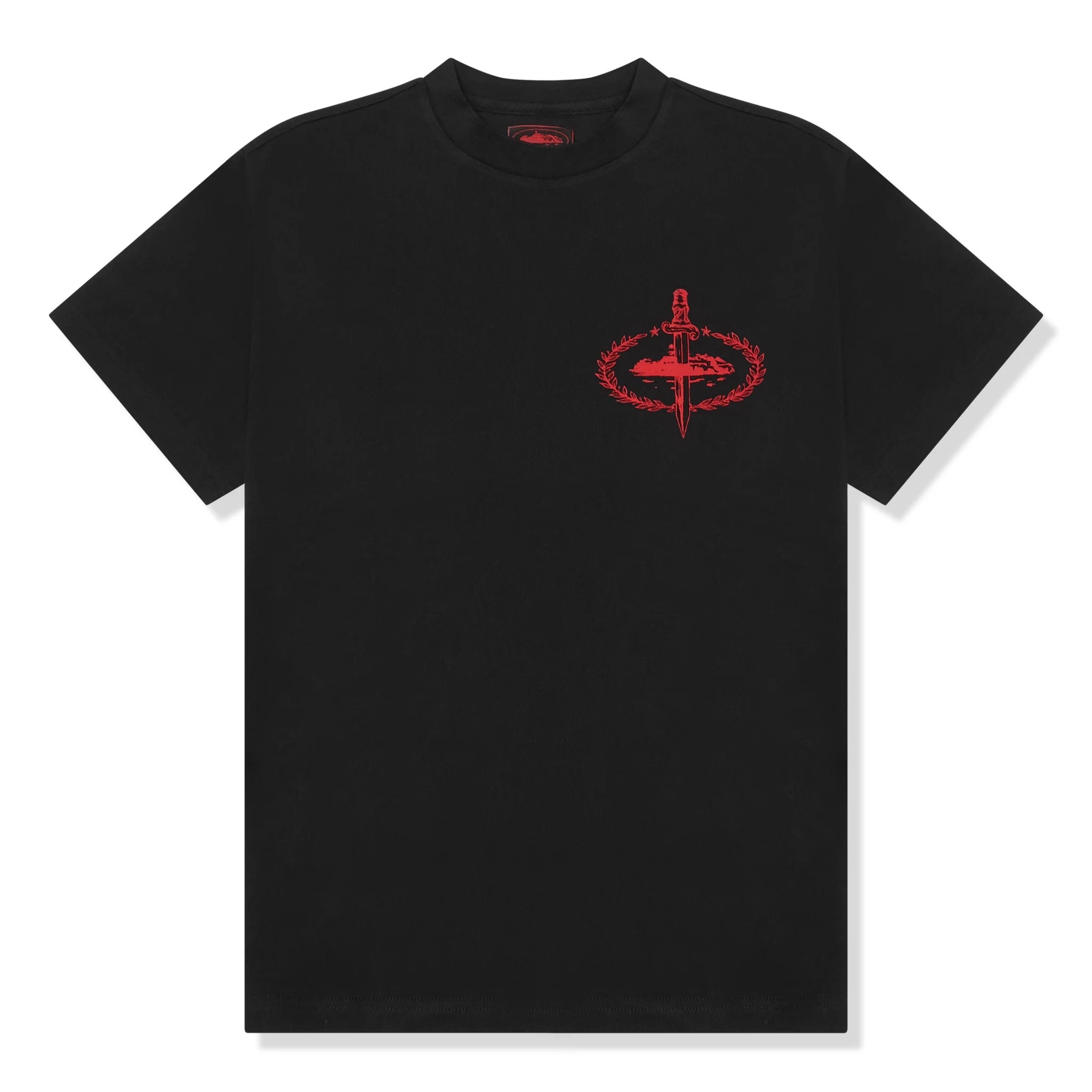 Front view of Corteiz x Slaughter Gang 21 Savage Black T Shirt