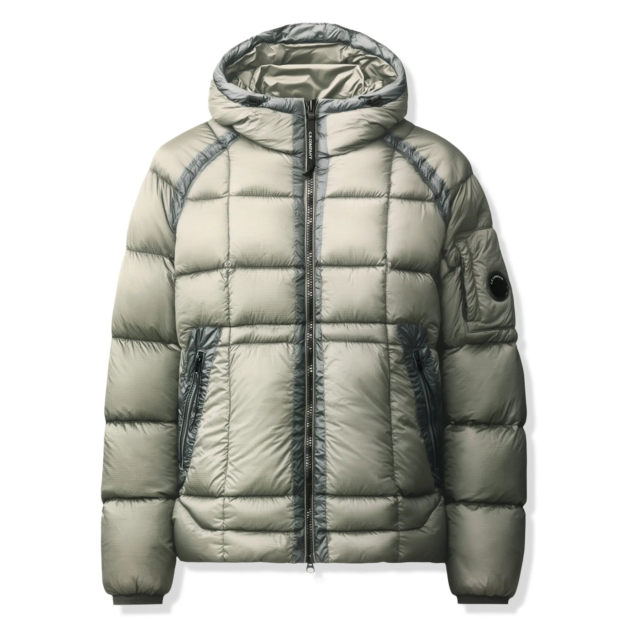 CP Company D.D. Shell Flint Grey Hooded Puffer Jacket