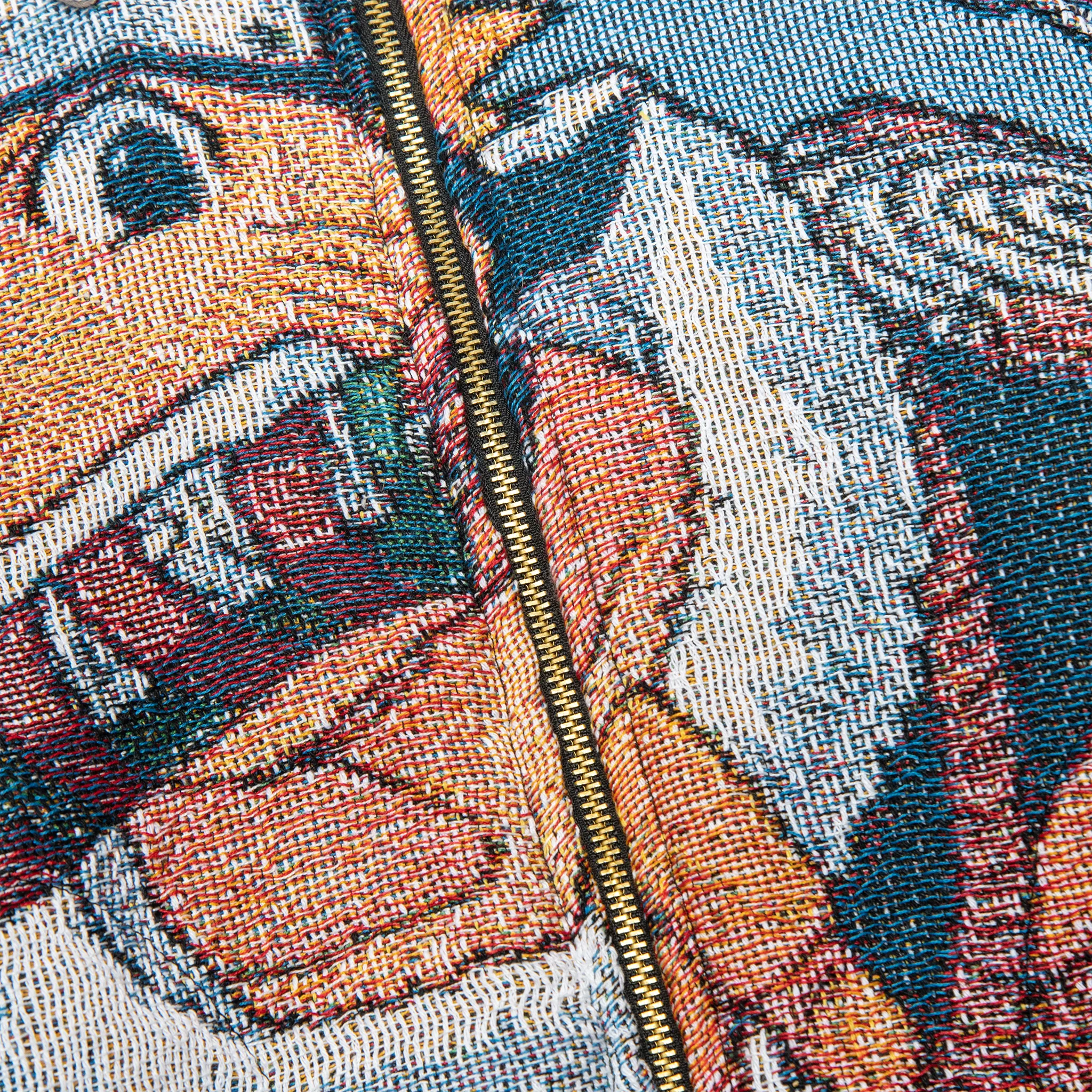 Detailed Zip View of Dedictd 9Tail Tapestry Collared Jacket