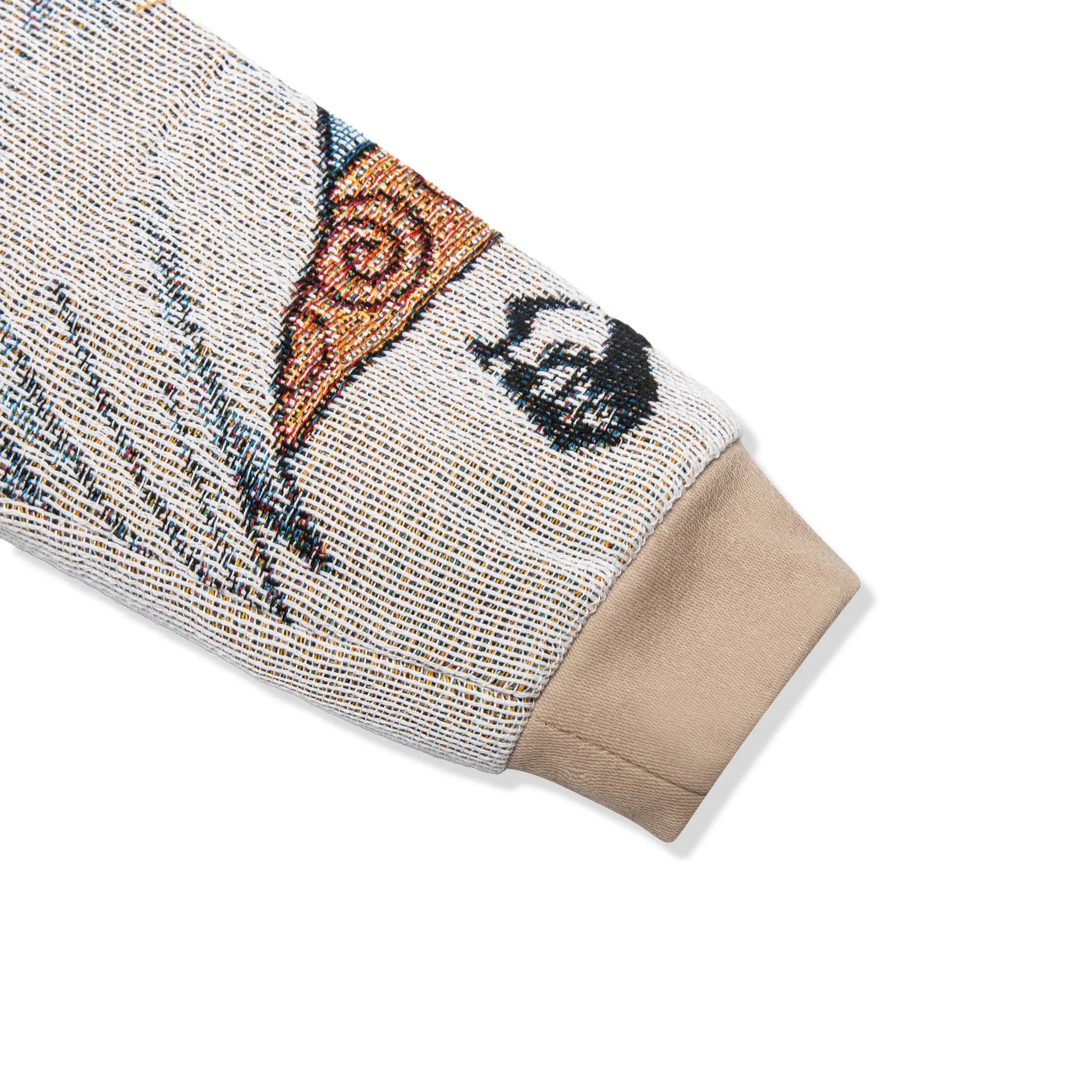 Detailed Sleeve View of Dedictd 9Tail Tapestry Zip-Up Hoodie