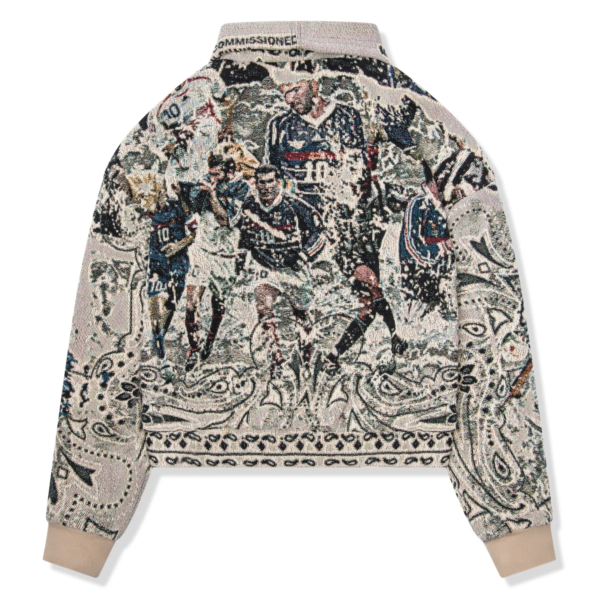Back View of Dedictd France Zidane Tapestry Collared Jacket
