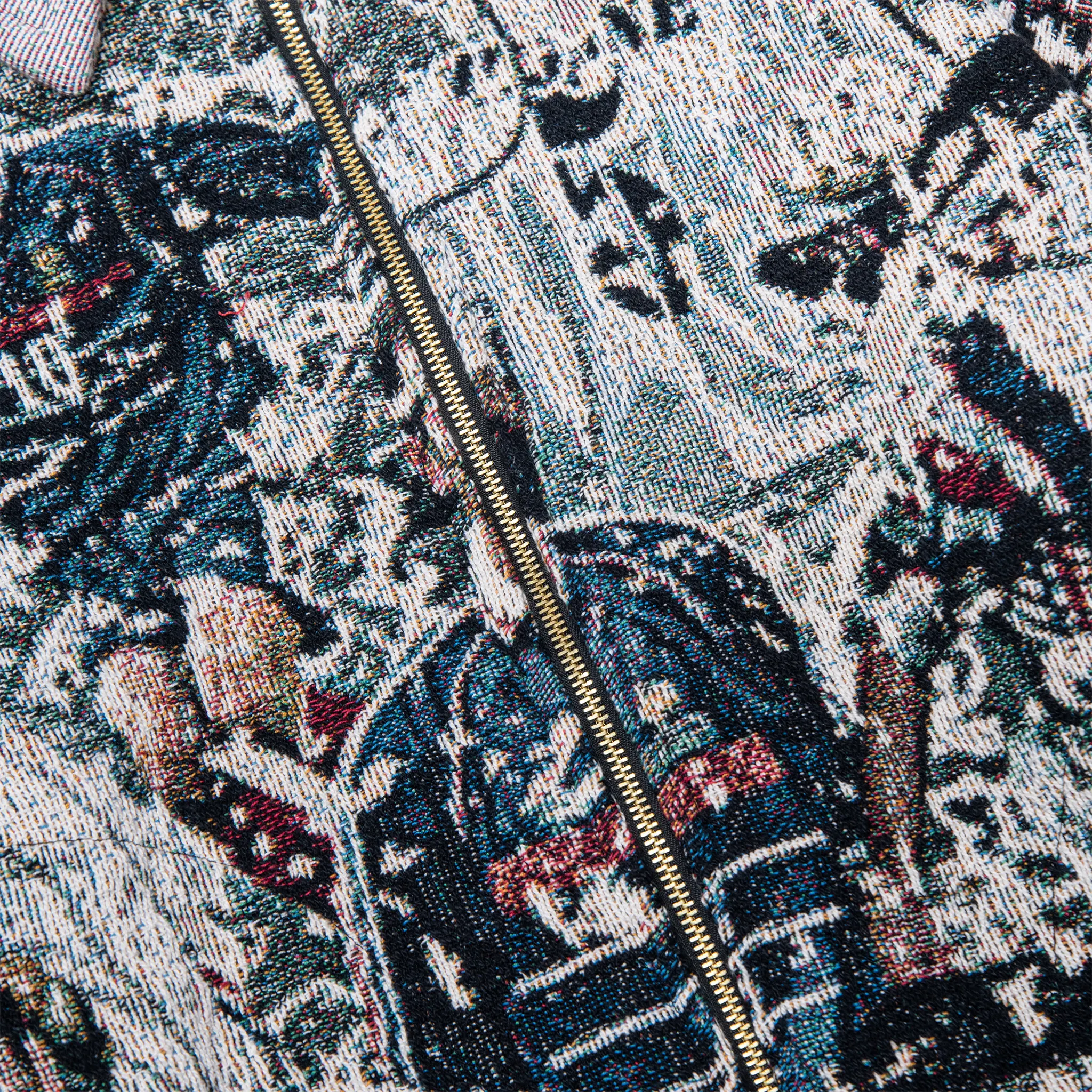 Detailed View of Dedictd France Zidane Tapestry Collared Jacket