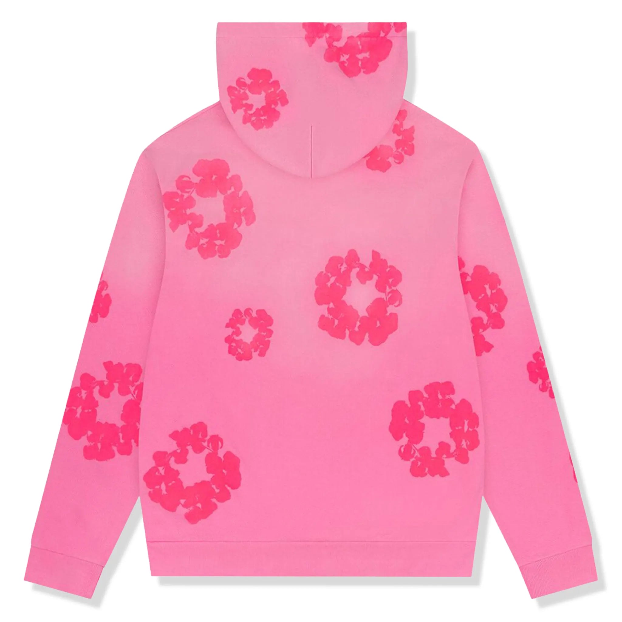 Back View of Denim Tears Cotton Wreath Pink Monochrome Hoodie SS25THD0641