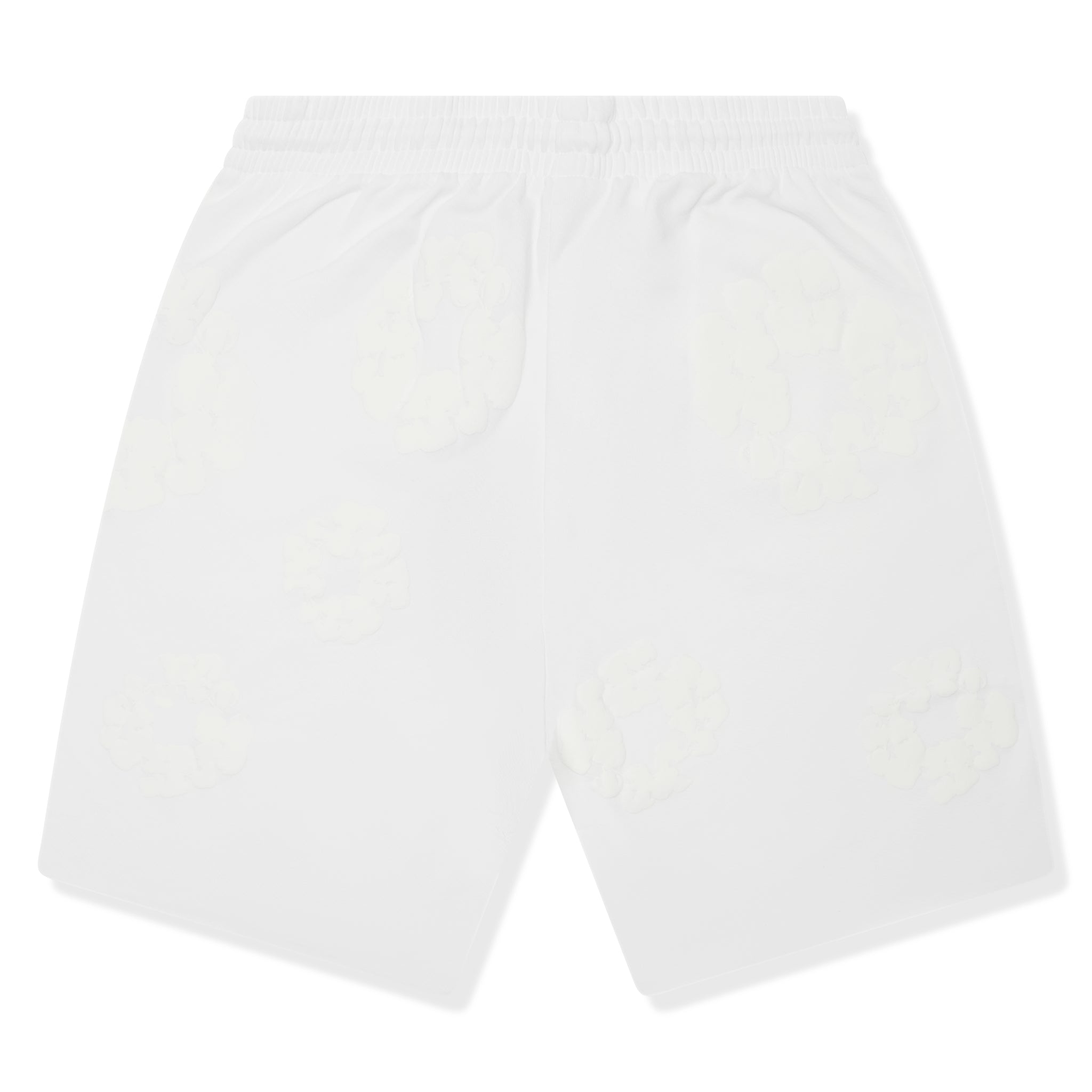 Back view of Denim Tears Mono The Cotton Wreath White Shorts SS24CR007 WHIT