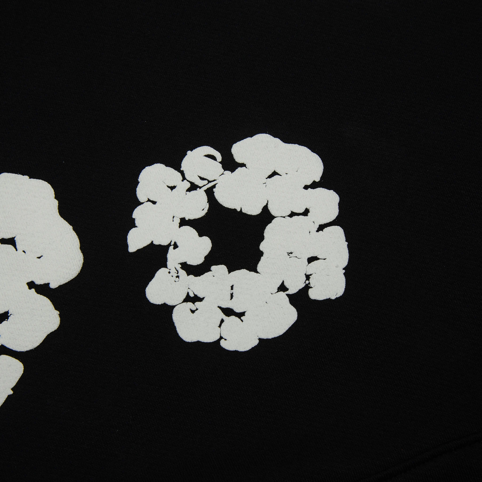 Patch view of Denim Tears The Cotton Wreath Black Hoodie