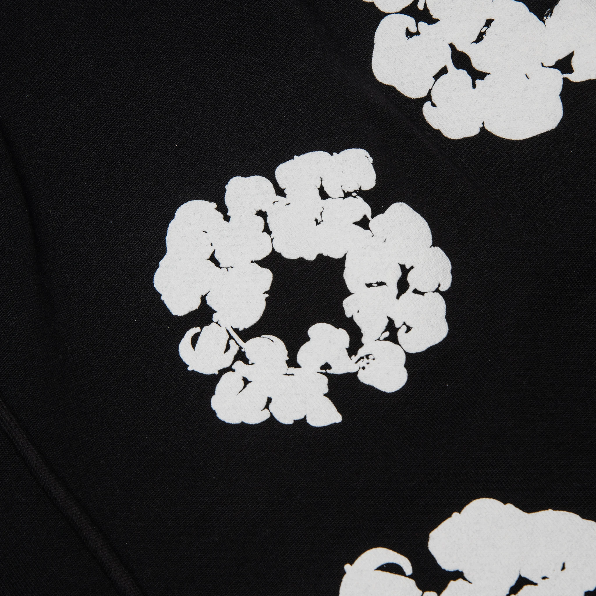 Patch view of Denim Tears The Cotton Wreath Black Shorts