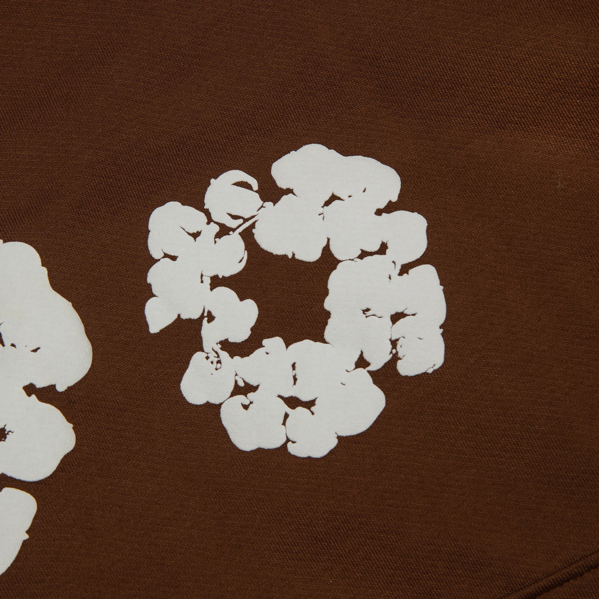 Patch view of Denim Tears The Cotton Wreath Brown Hoodie