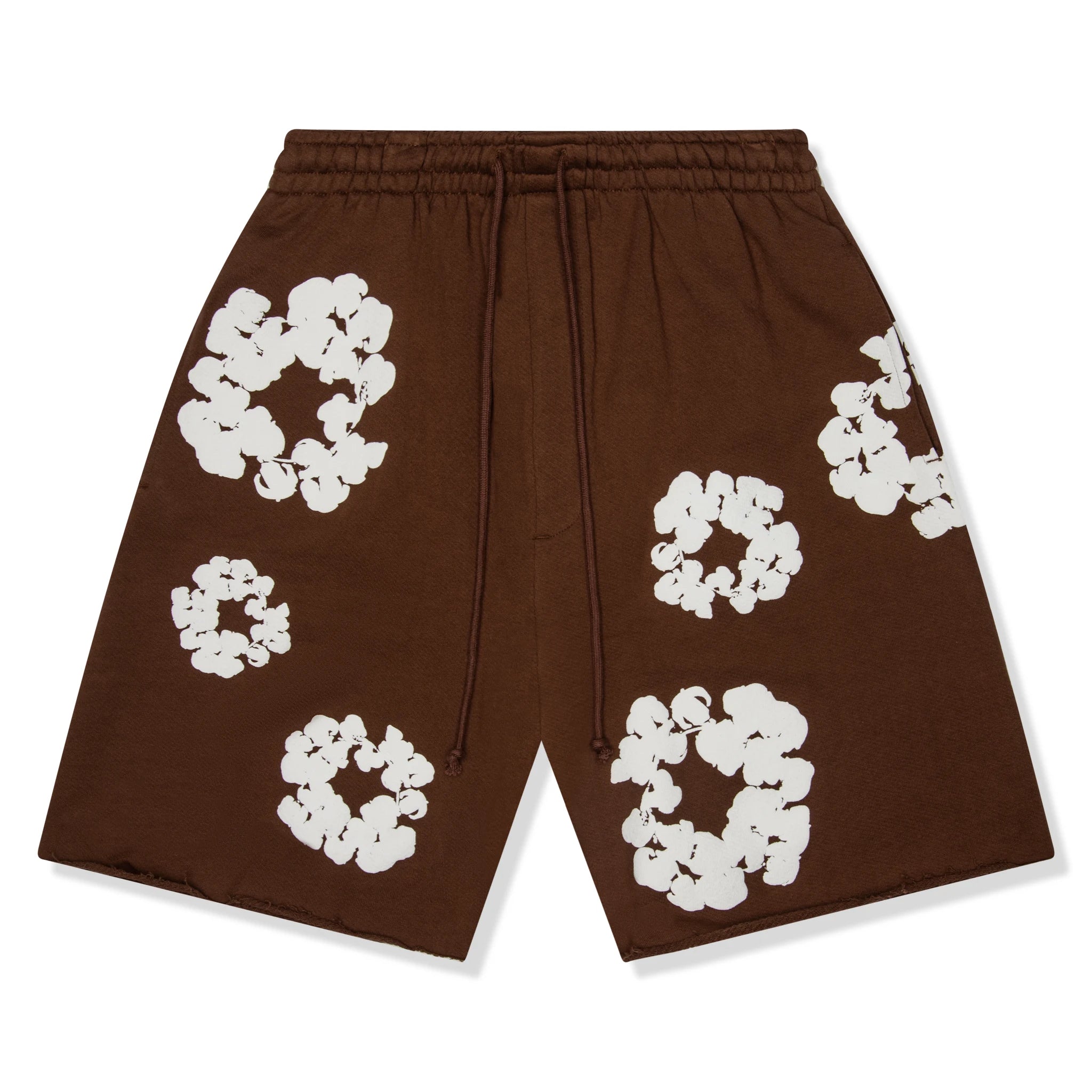 Front view of Denim Tears The Cotton Wreath Brown Shorts