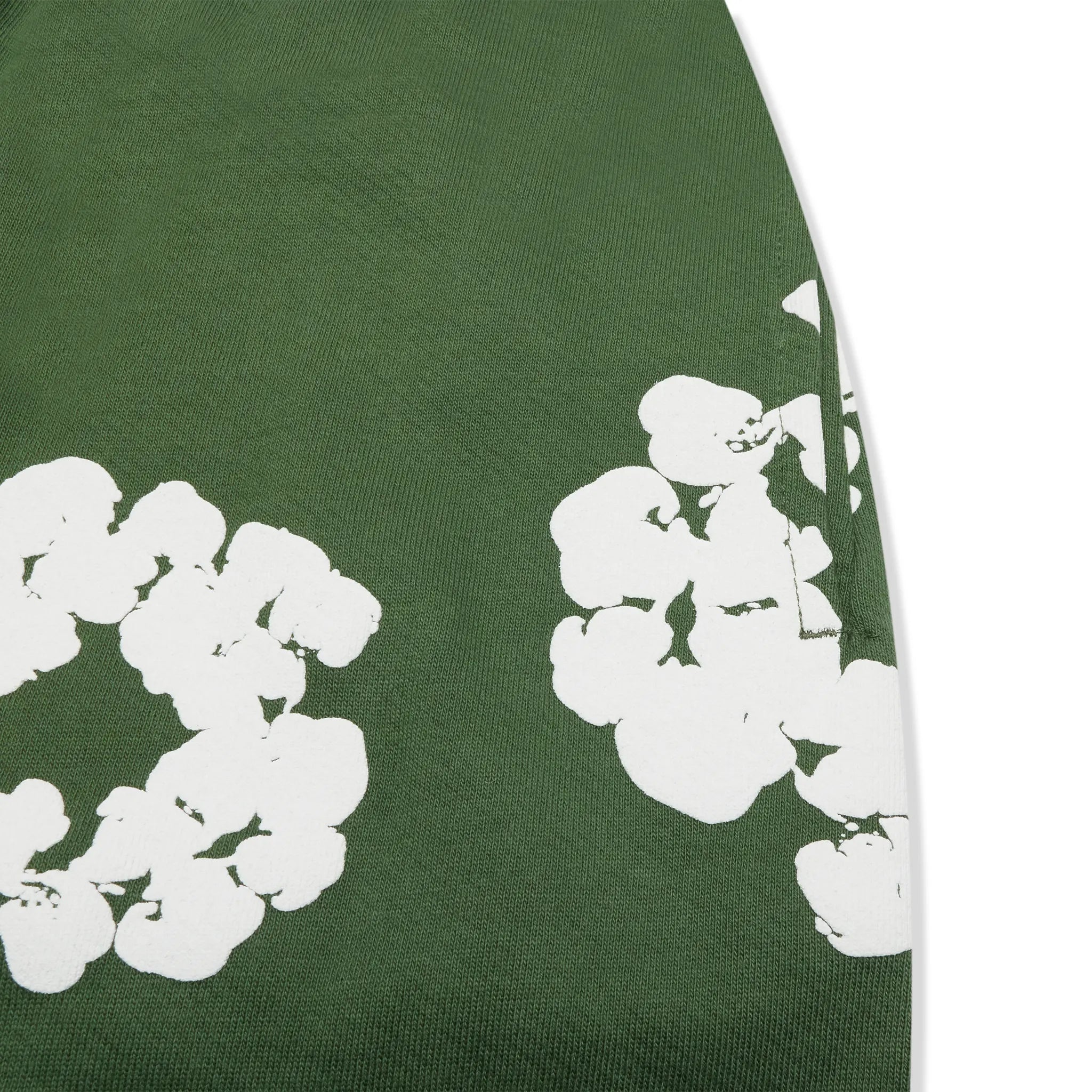 Detailed View of Denim Tears The Cotton Wreath Green Shorts