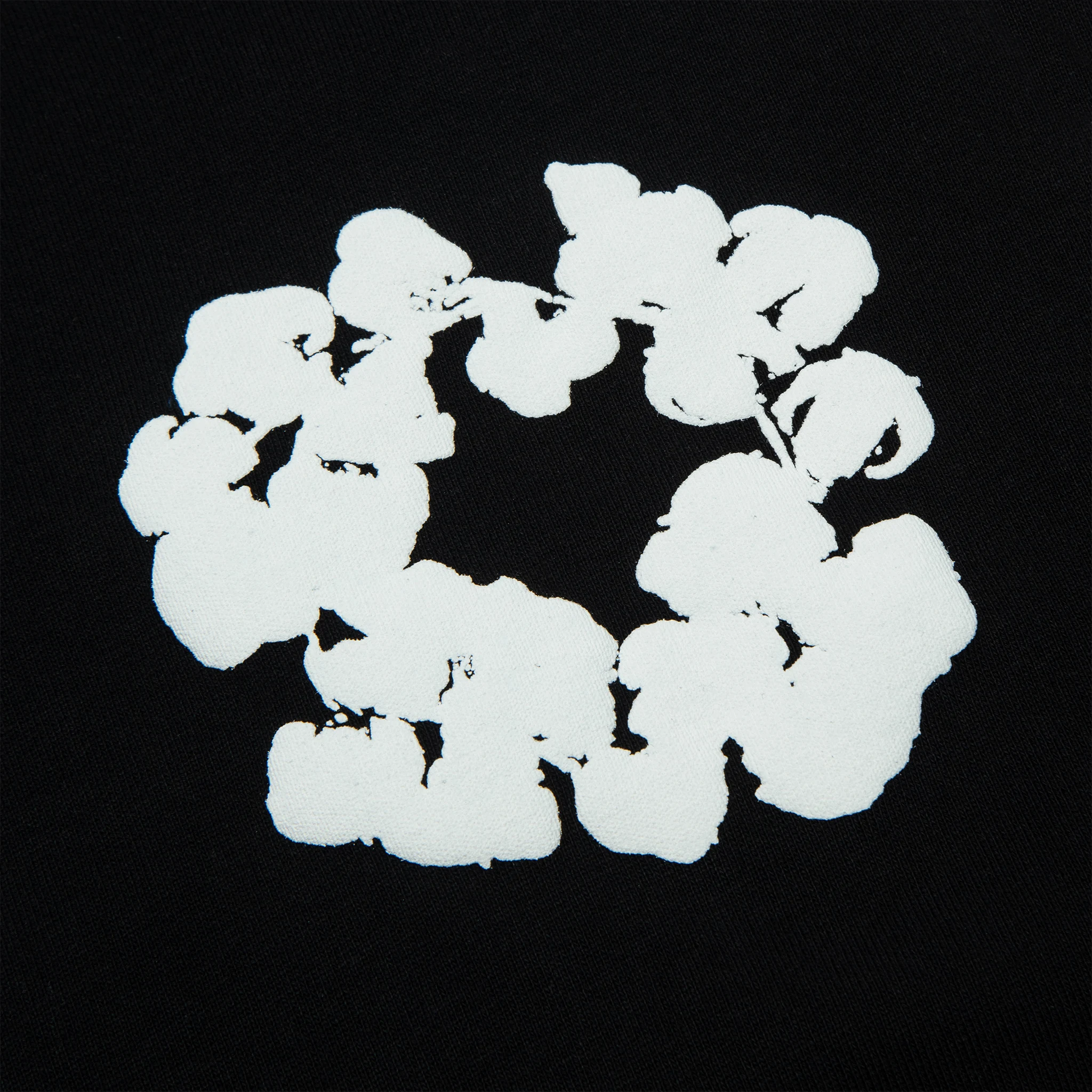 Patch view of Denim Tears The Cotton Wreath Long-Sleeve Black T Shirt