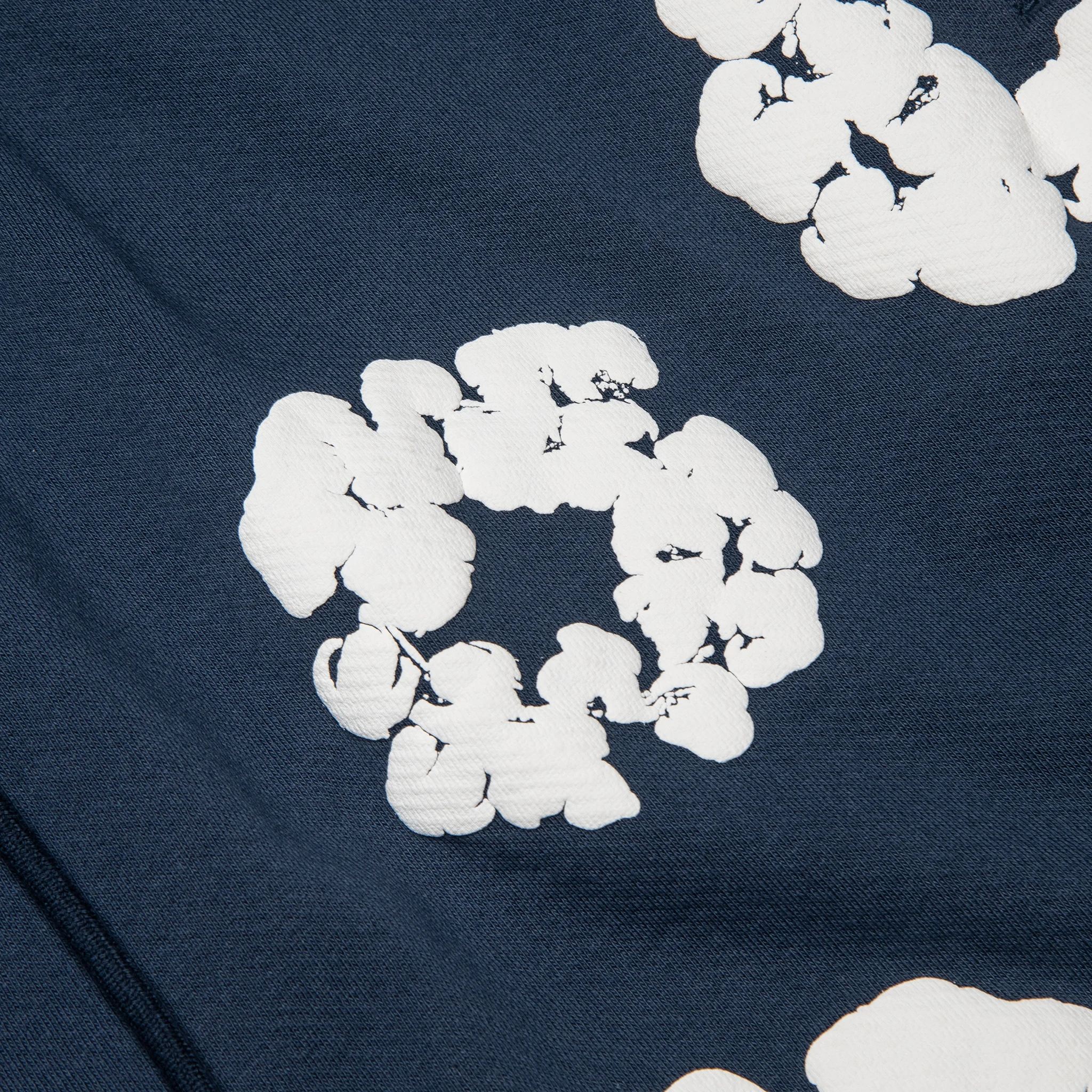 Patch view of Denim Tears The Cotton Wreath Navy Shorts