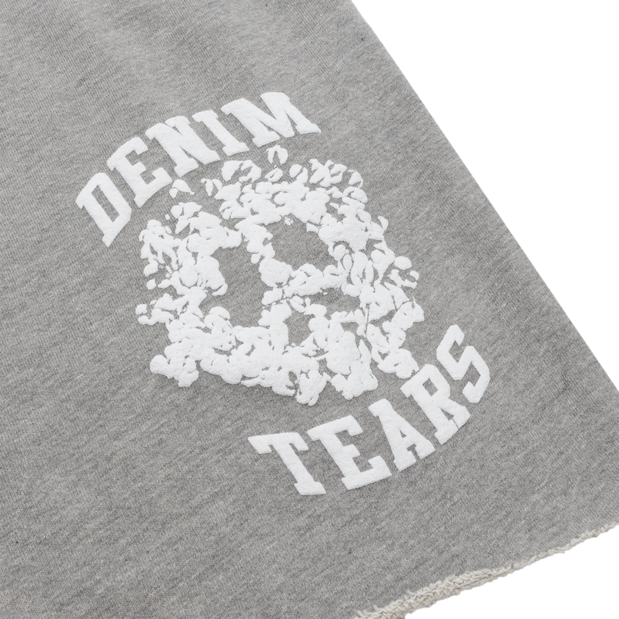 Logo view of Denim Tears University Grey Shorts 402-070-27