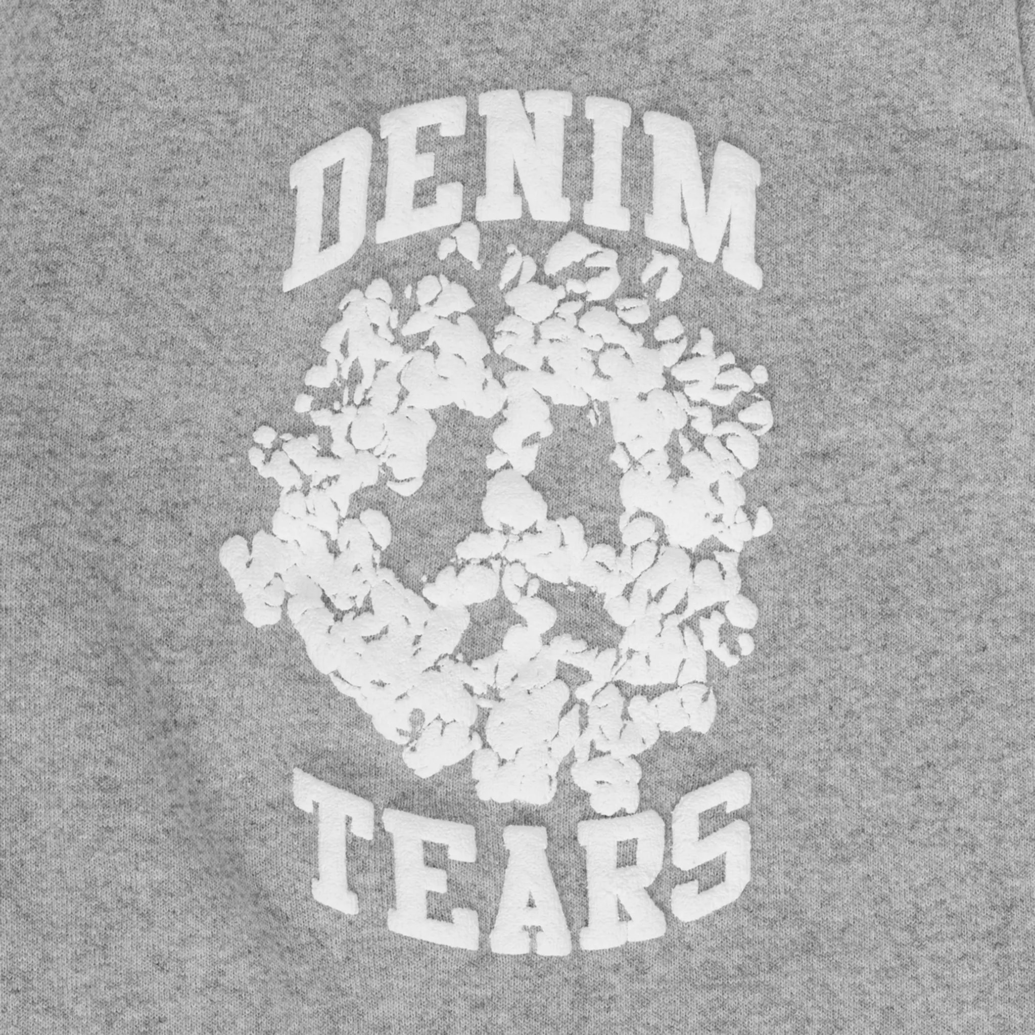 Logo view of Denim Tears University Grey Sweatpants