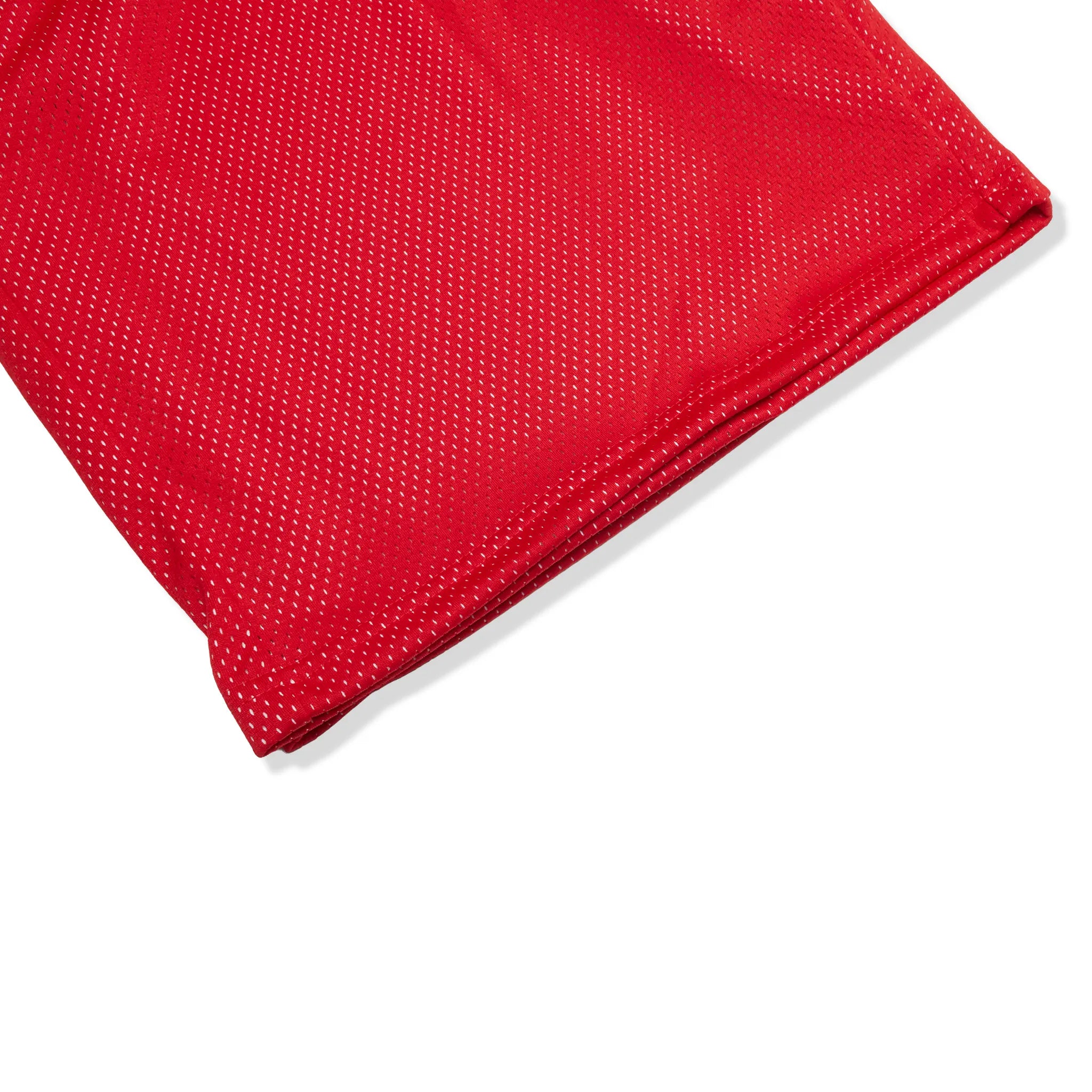 Lower View of Denim Tears University Red Mesh Shorts SS25BRS11161879