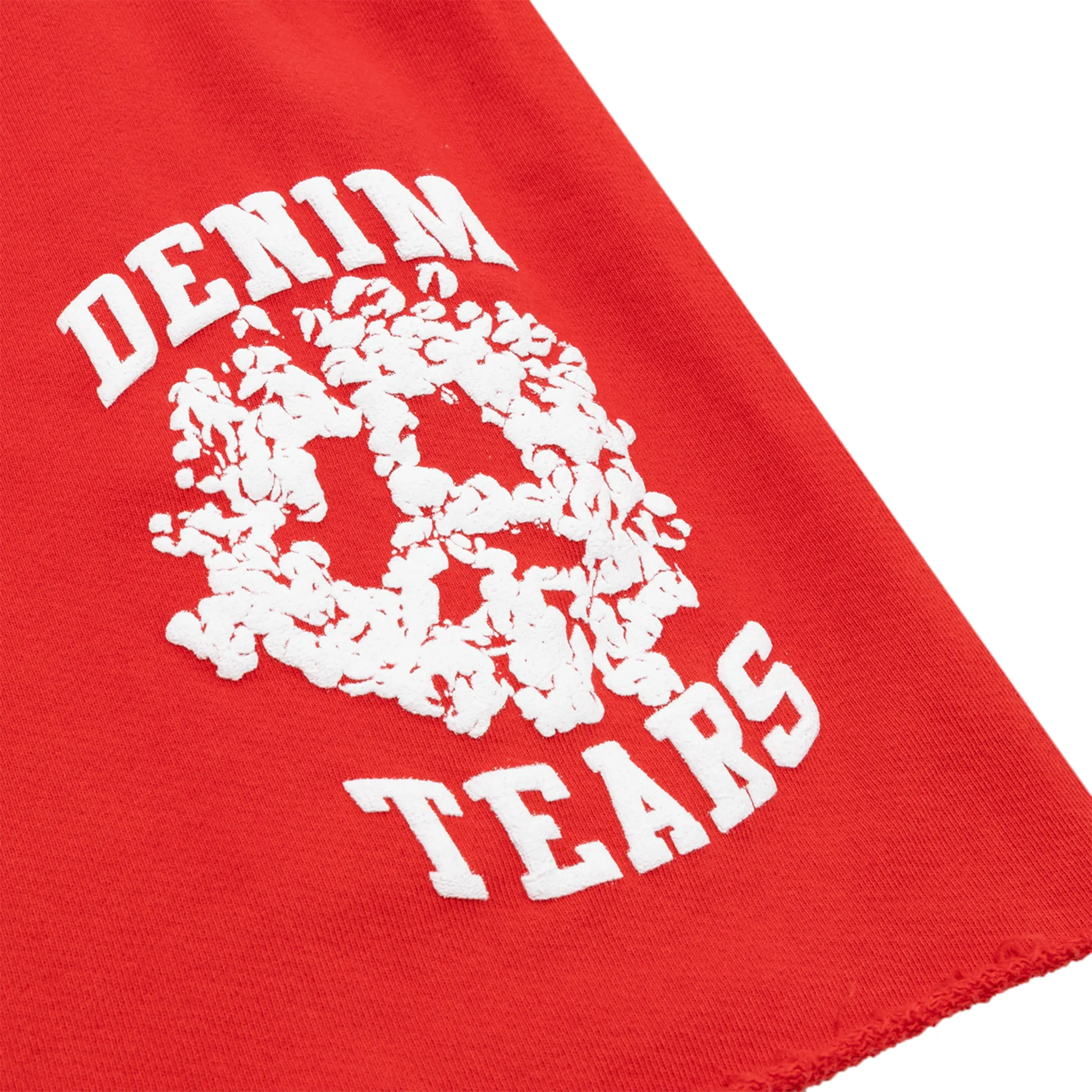 Logo view of Denim Tears University Red Shorts 402-300-27